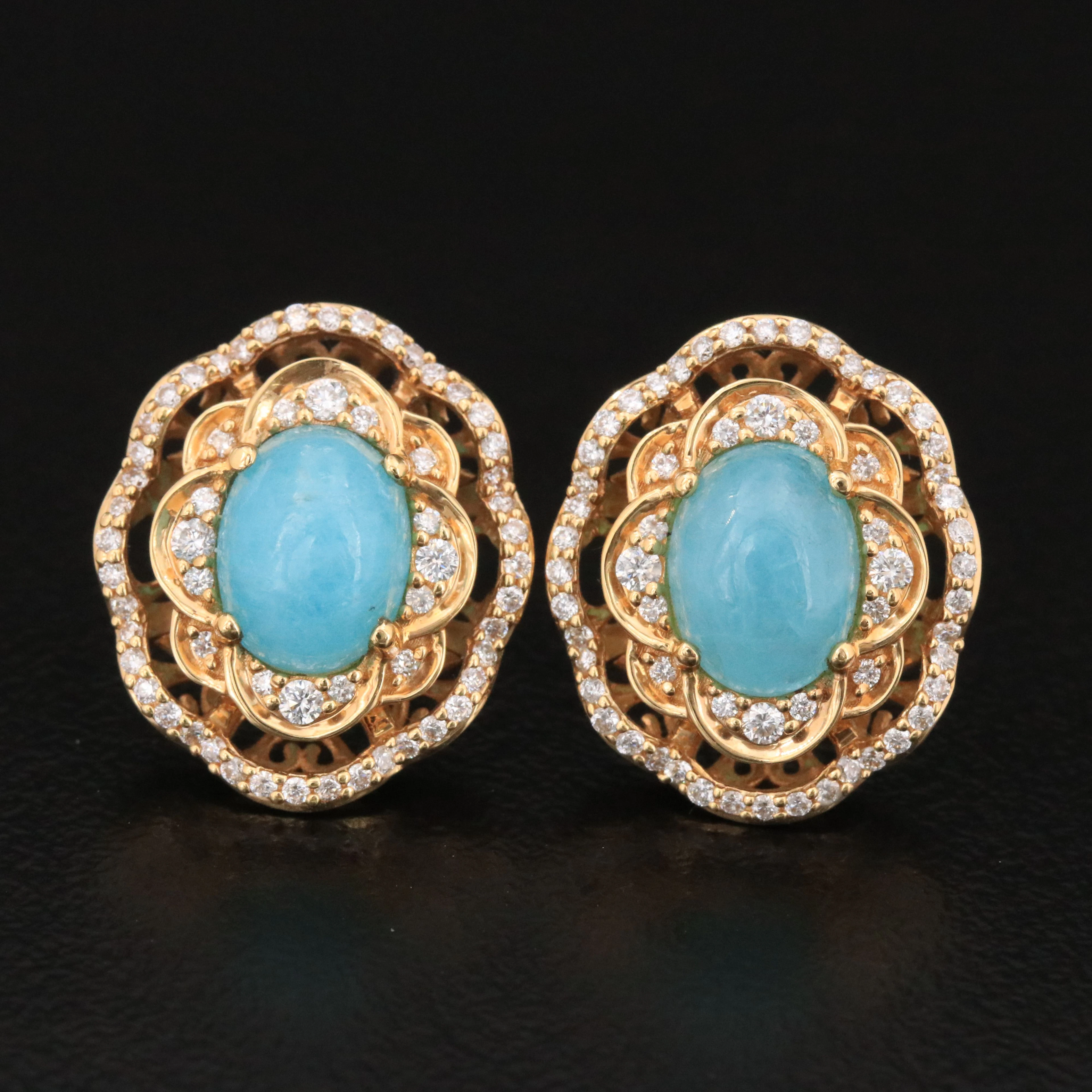 Chromia 18K Paraíba Tourmaline and Diamond Earrings with GIA Report