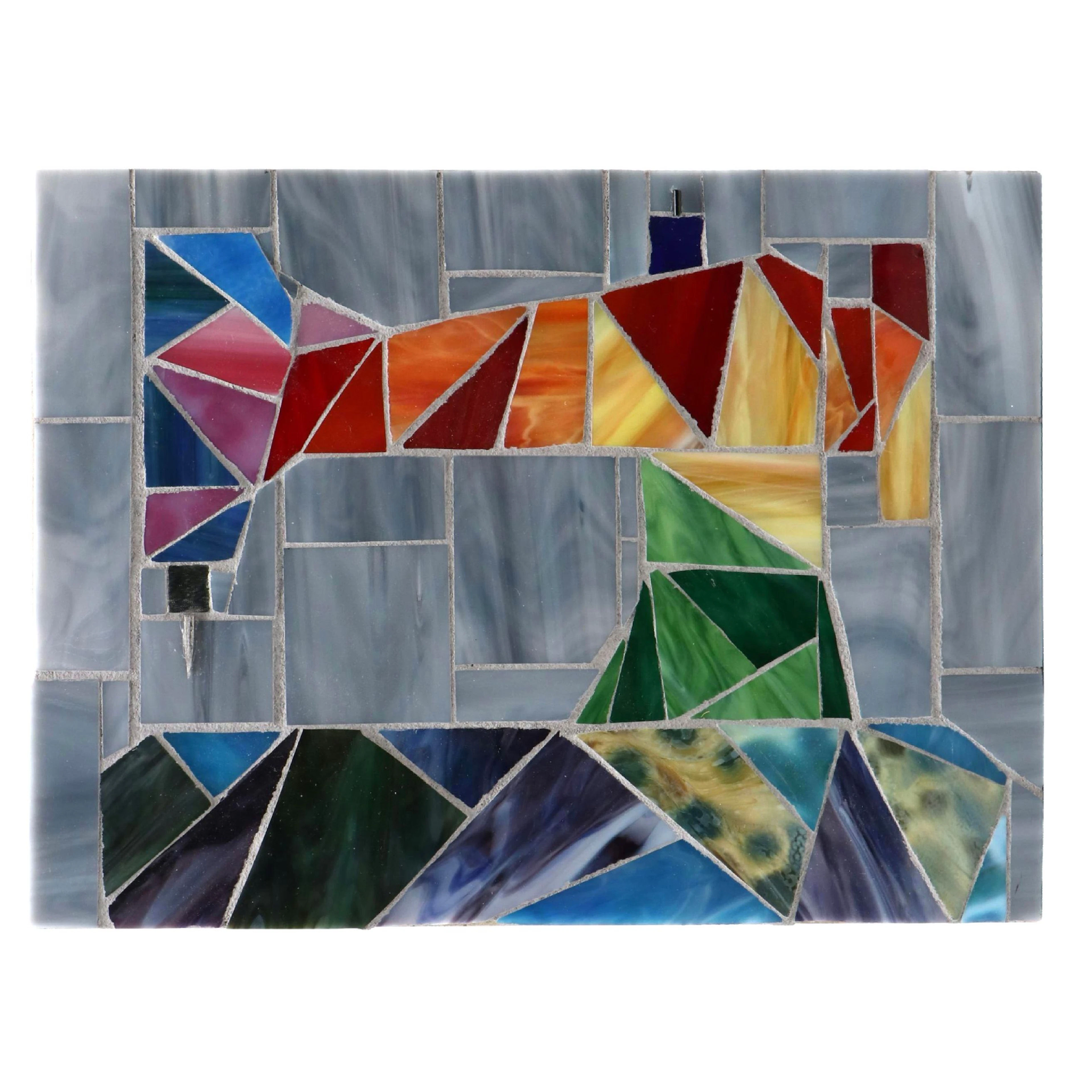 Mosaic Stained Glass Slab Tile Trivet