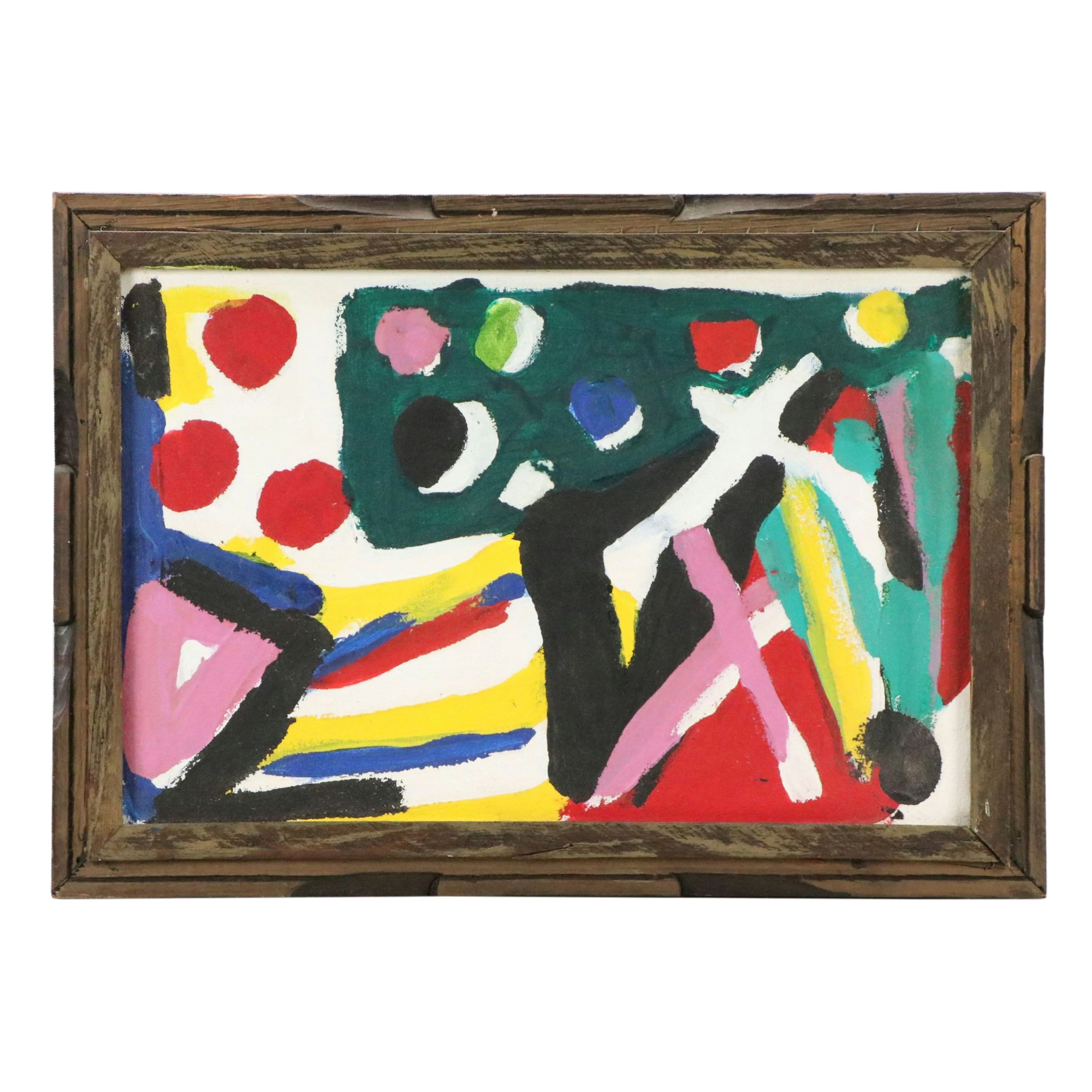 Kim MacConnel Abstract Acrylic Painting "Dibujo," 1988