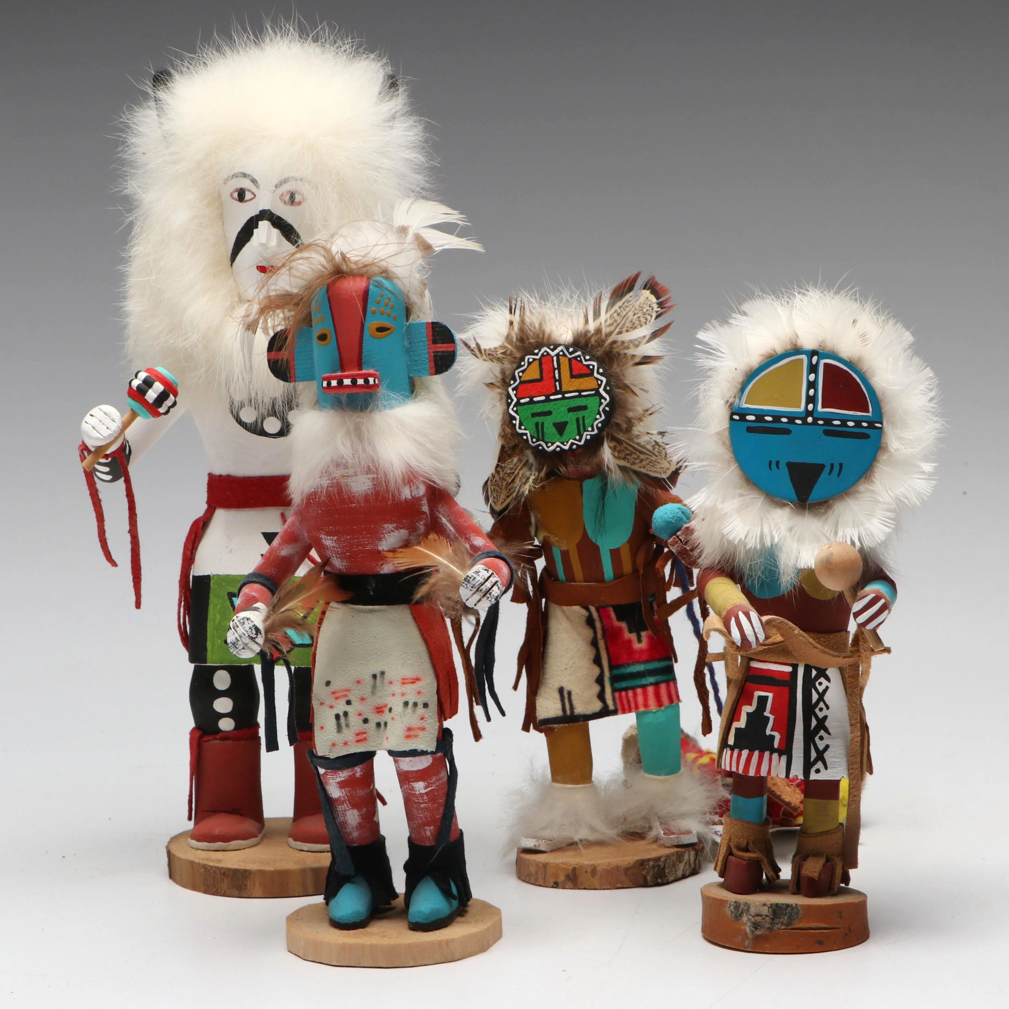 "White Buffalo Dancer," "Sunface" with More Hopi, Navajo Kachina Dolls