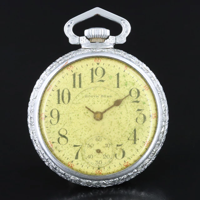 South Bend Studebaker Gold-Filled Open Face Pocket Watch