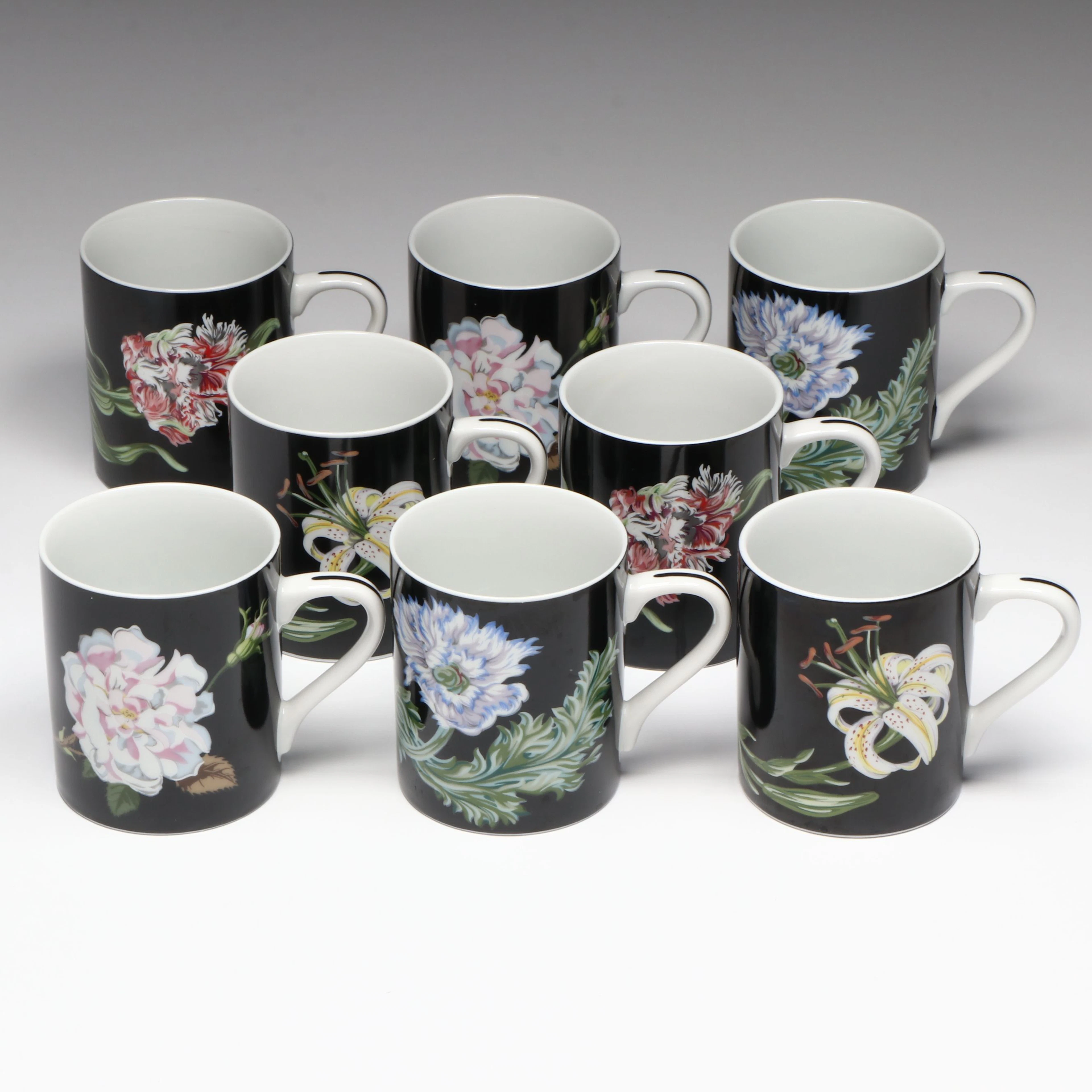 Sybill Connolly for Tiffany & Co. "Mrs. Delany's Flowers" Porcelain Cups