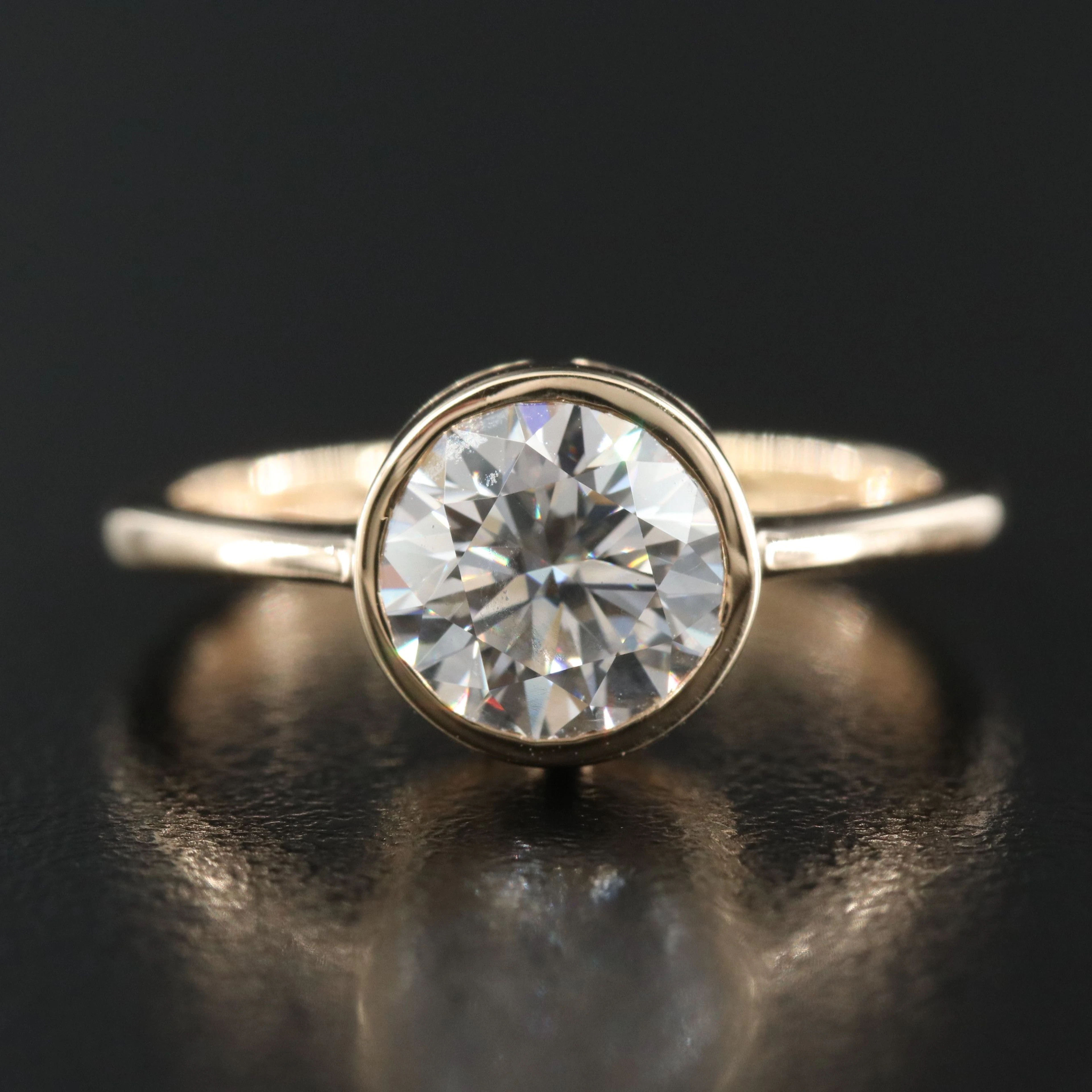 14K 1.45 CT Lab Grown Diamond Solitaire Ring with IGI Report
