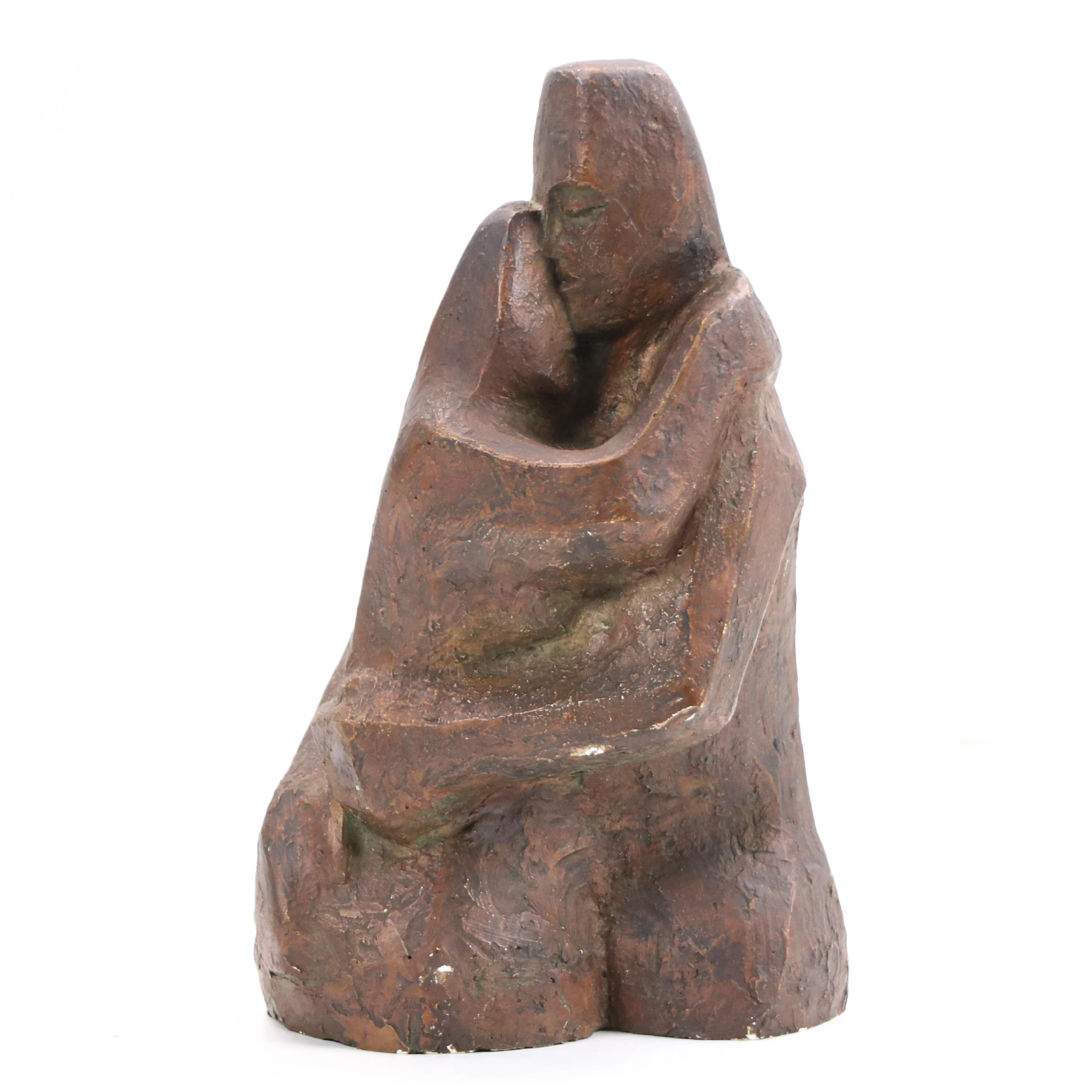 G. Marcus Wol Ceramic Sculpture of Figures in Embrace, Late 20th/21st Century