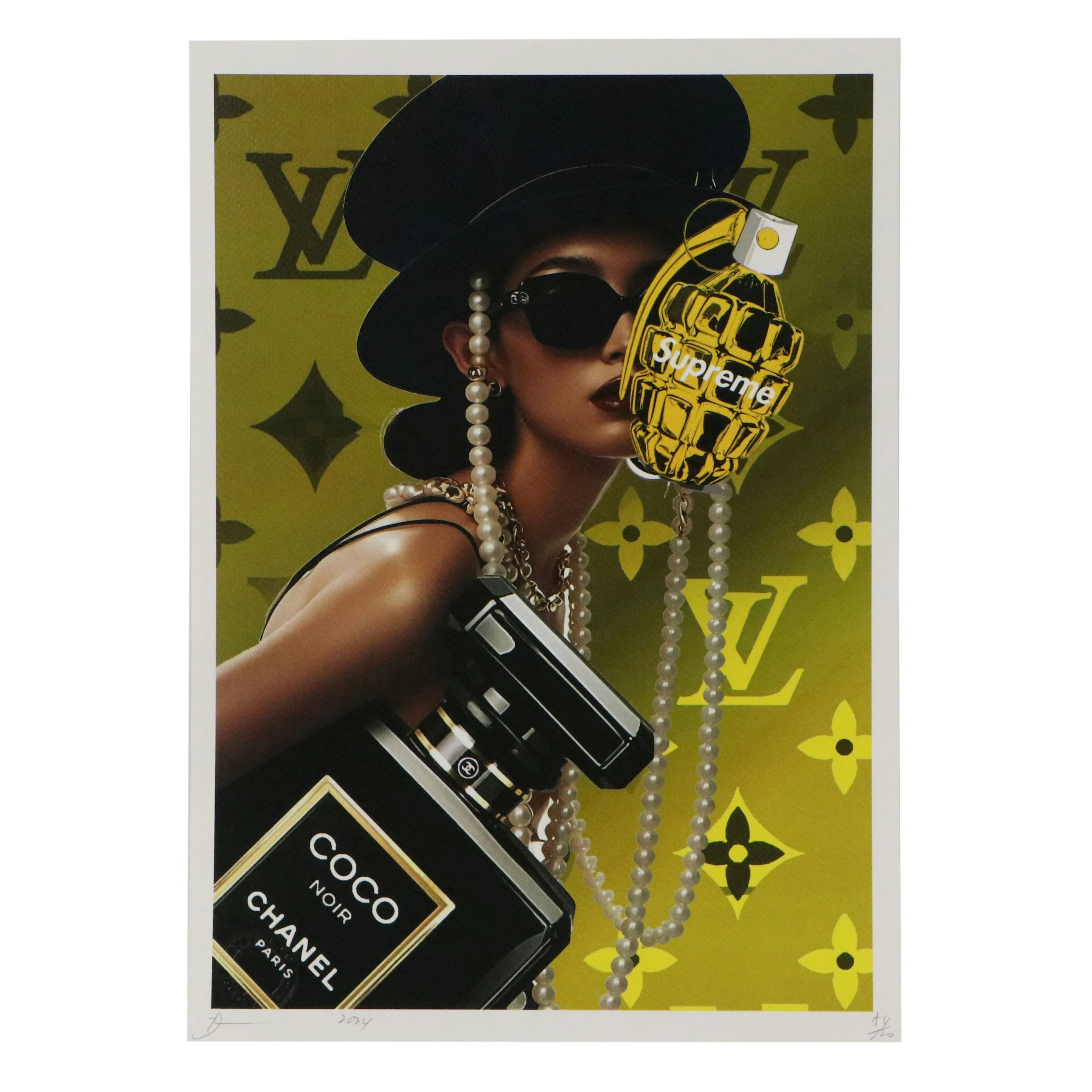 Death NYC Pop Art Graphic Print Chanel Coco Noir x Louis Vuitton