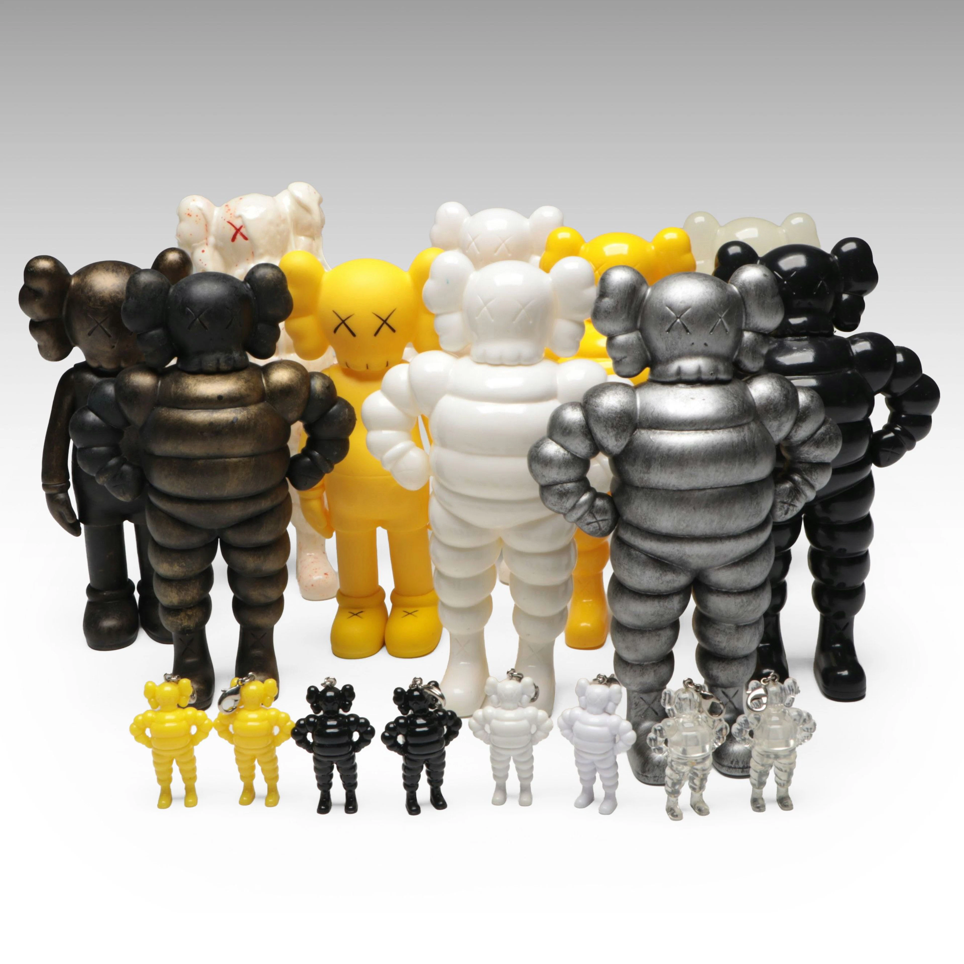 KAWS Chum Keychains with Vinyl and 3D Printed Figures in the Style of KAWS