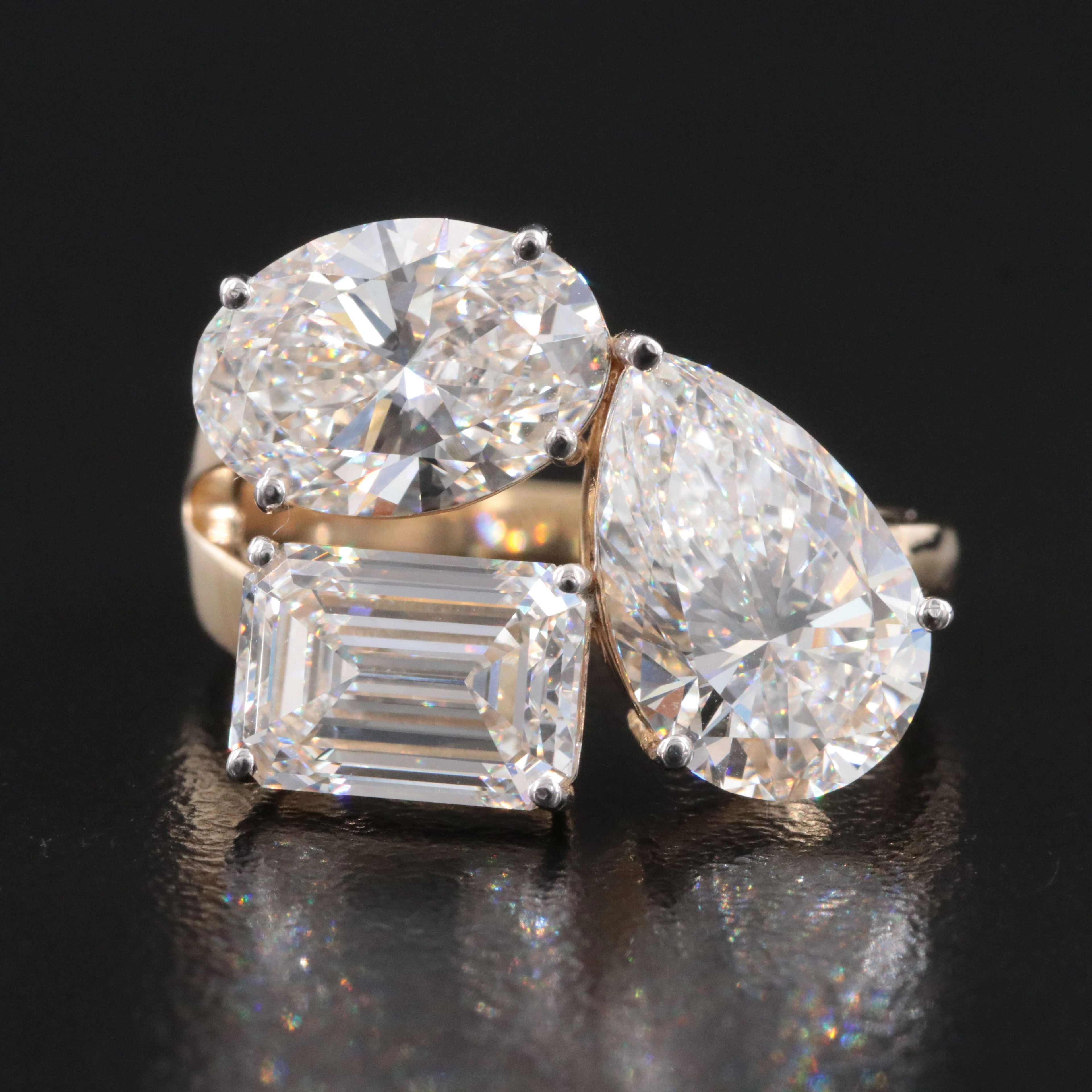 14K 6.78 CTW Lab Grown Diamond Ring with IGI Reports