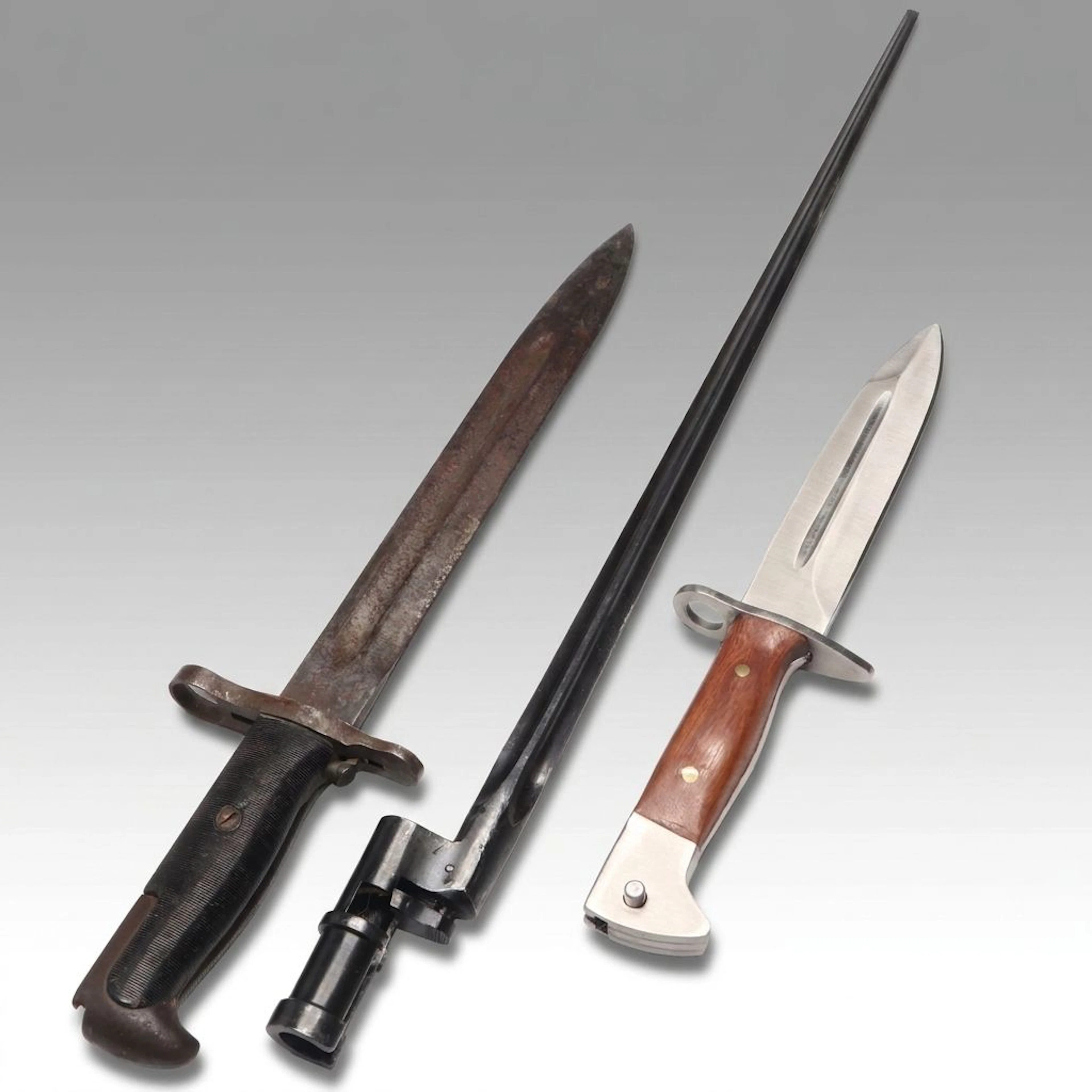 US Cavalry UFH M1 and Hungarian 48M Bayonets, AK-47 CCCP Novelty Knife