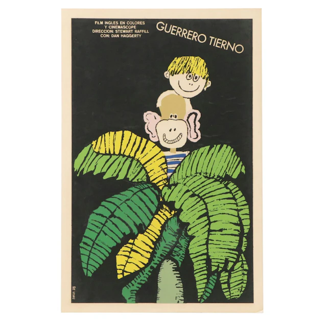 Eduardo Muñoz Bachs "Guerrero Tierno" Serigraph Film Poster, 1978