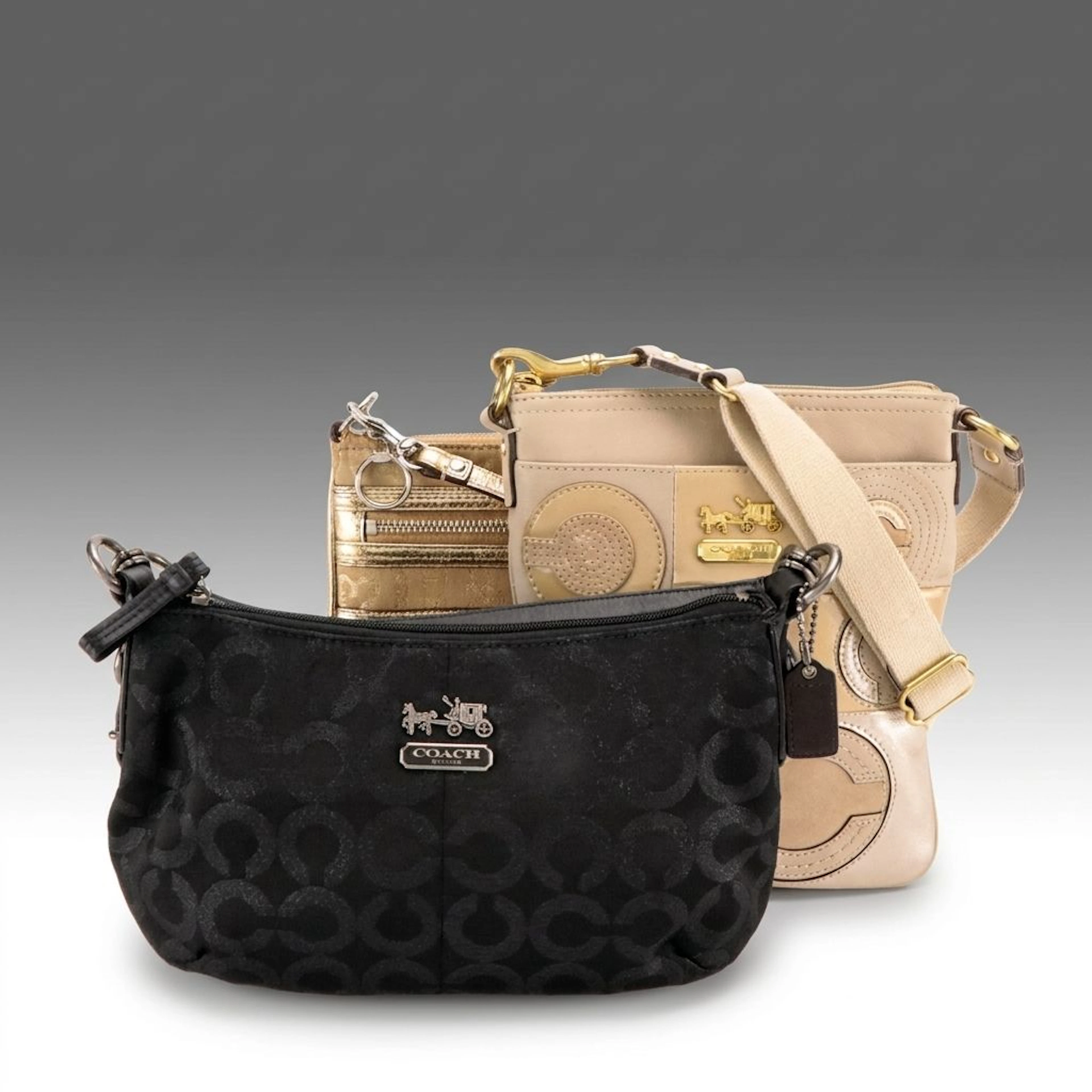 Coach Demi Pouch Shoulder Bag, Kitt Messenger Bag, & Coach Poppy Crossbody Bag