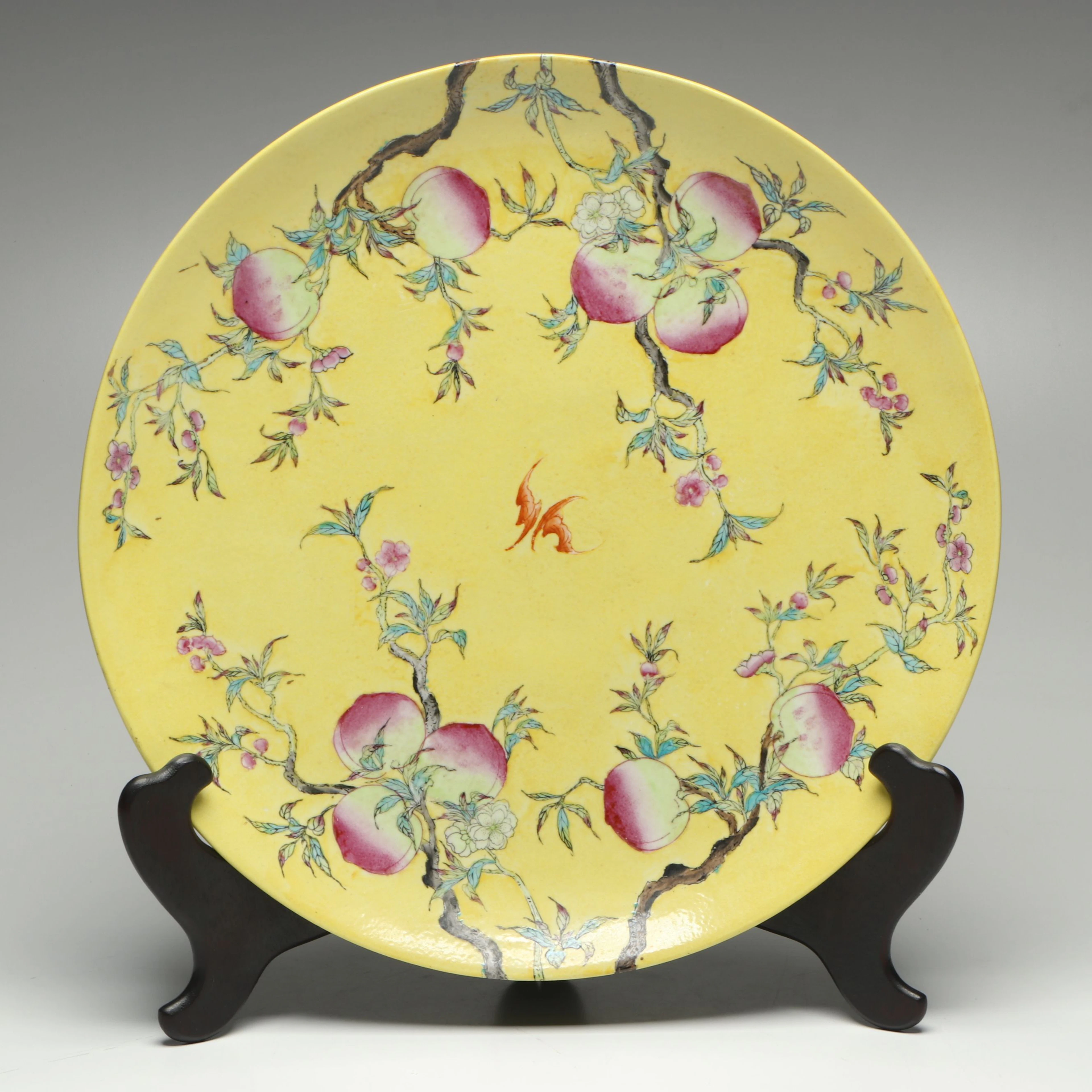 Chinese Famille Rose Porcelain Plate, 20th Century