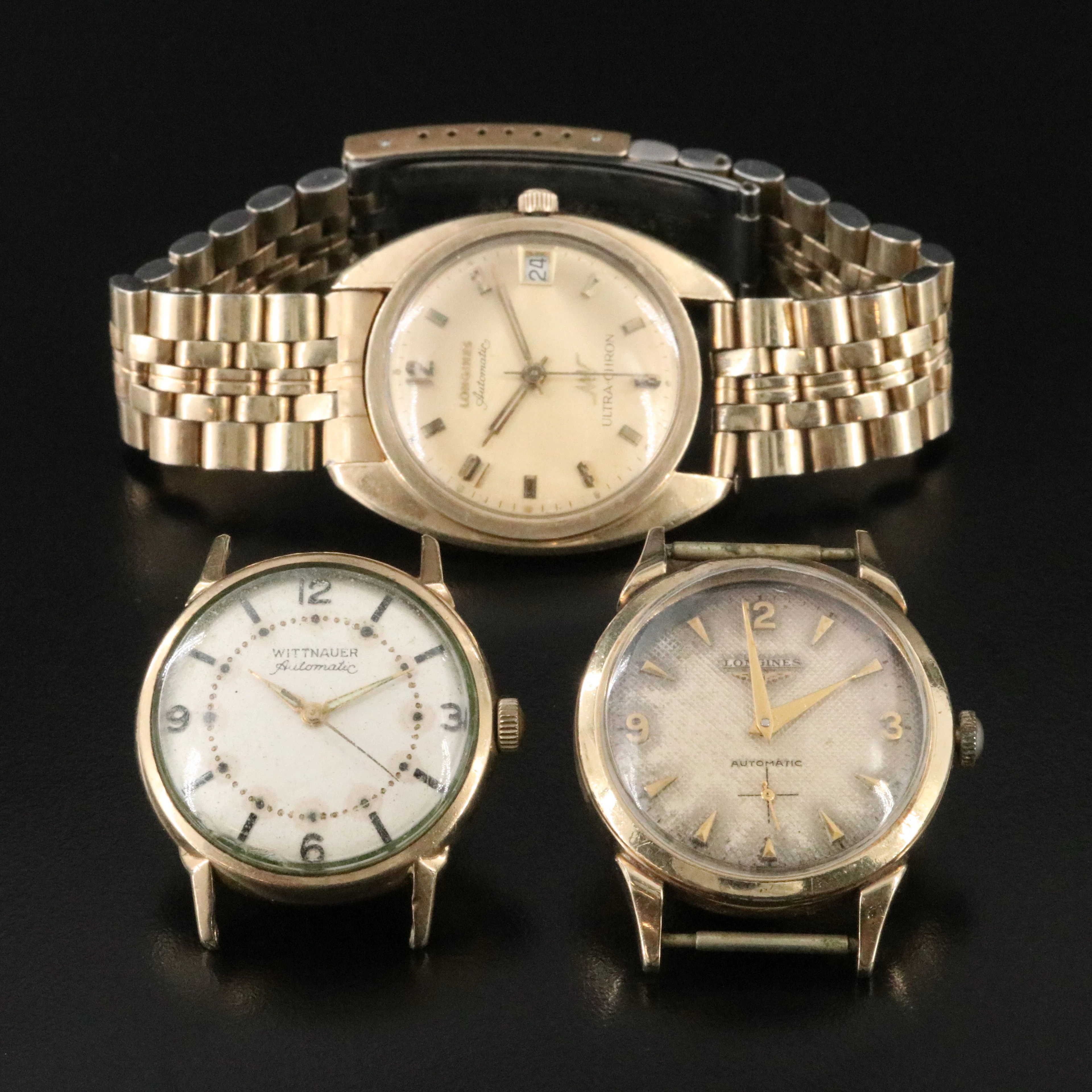 Vintage Longines and Wittnauer Gold-Filled Automatic Watches