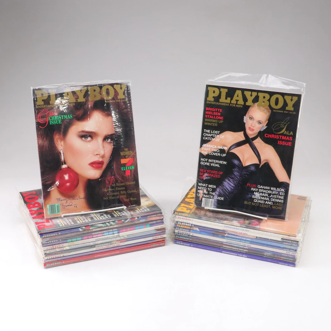 Collection of 1986 & 1987 Playboy Magazines