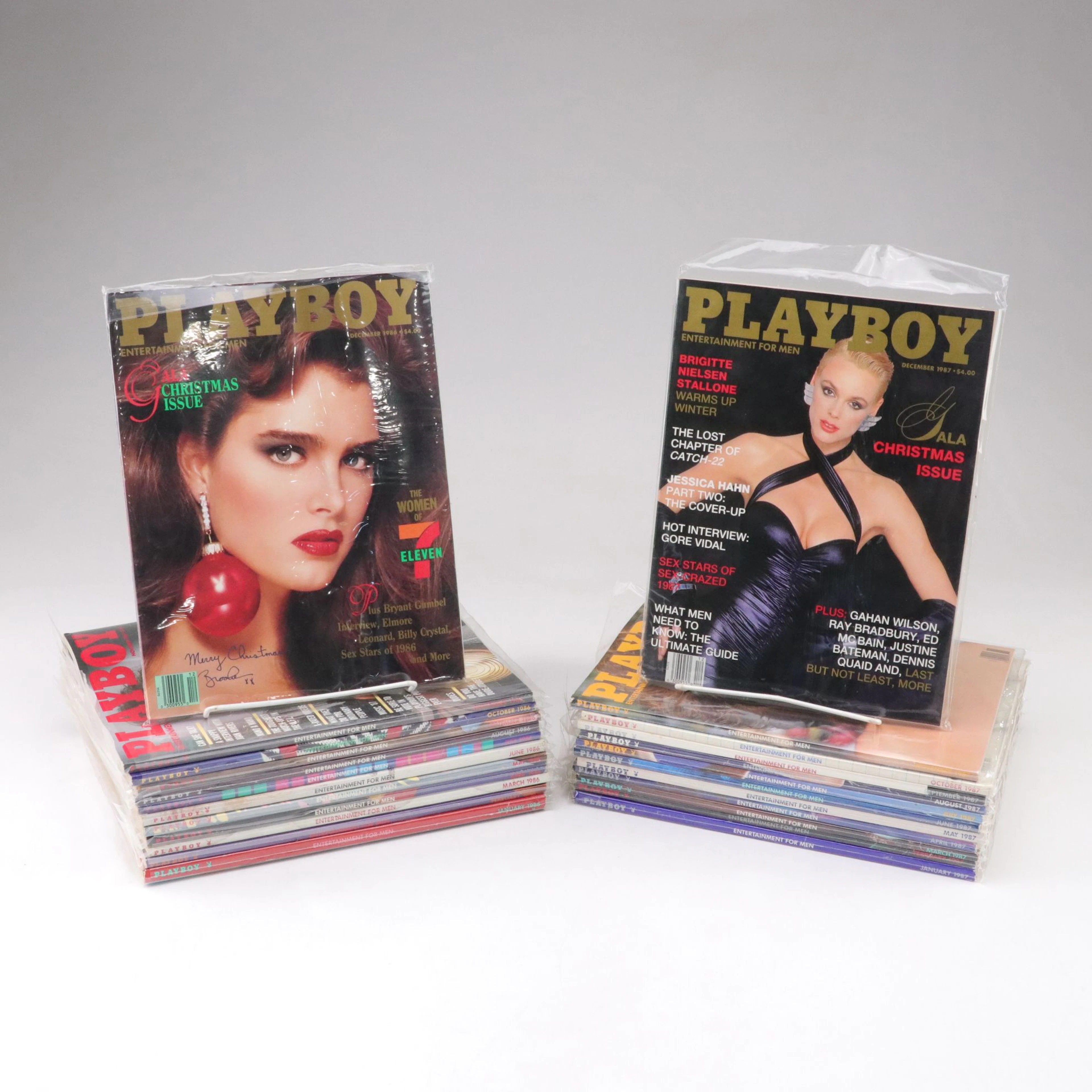 Collection of 1986 & 1987 Playboy Magazines
