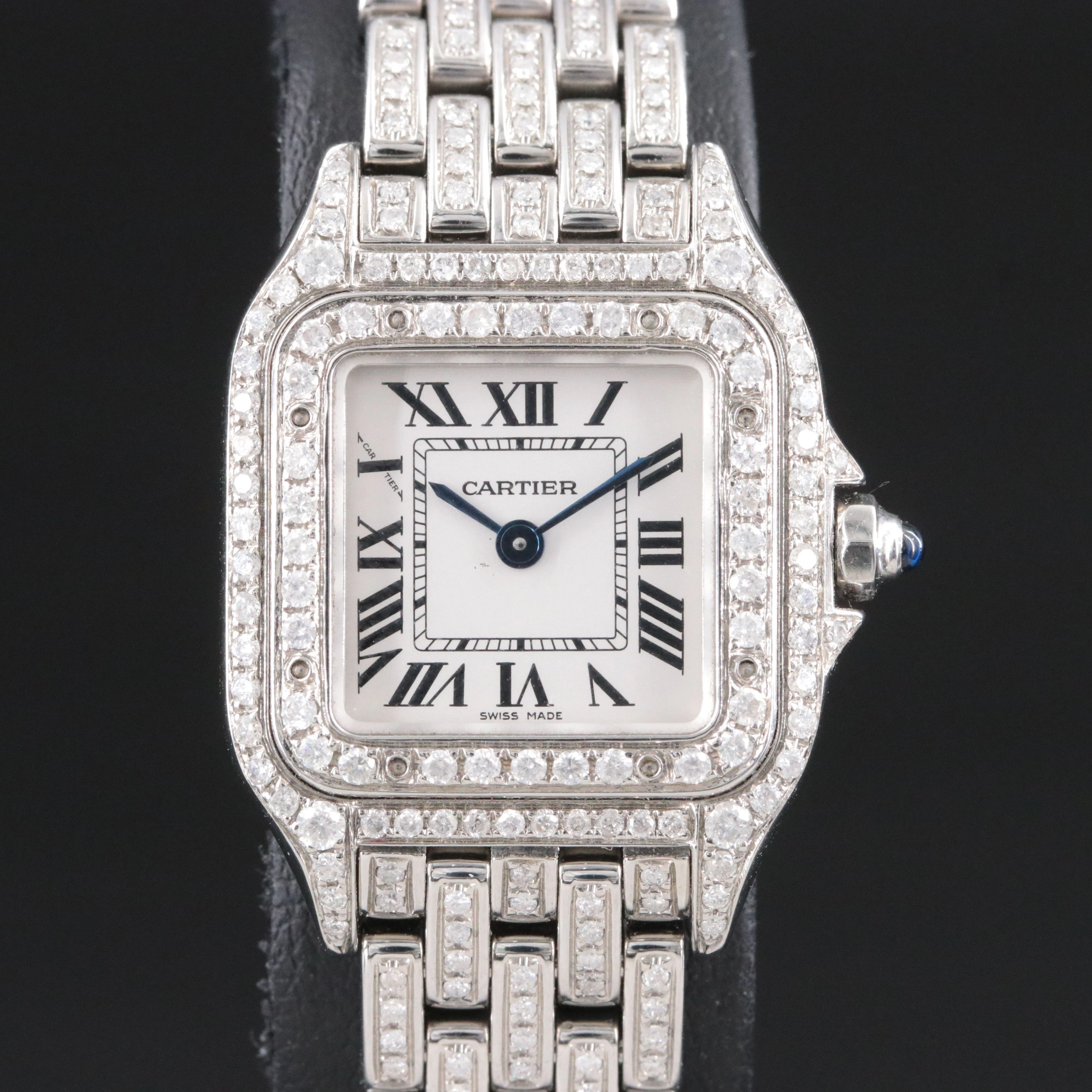 Cartier Panthere De Cartier 2.74 CTW Diamonds Steel Quartz Watch Ref. 4022