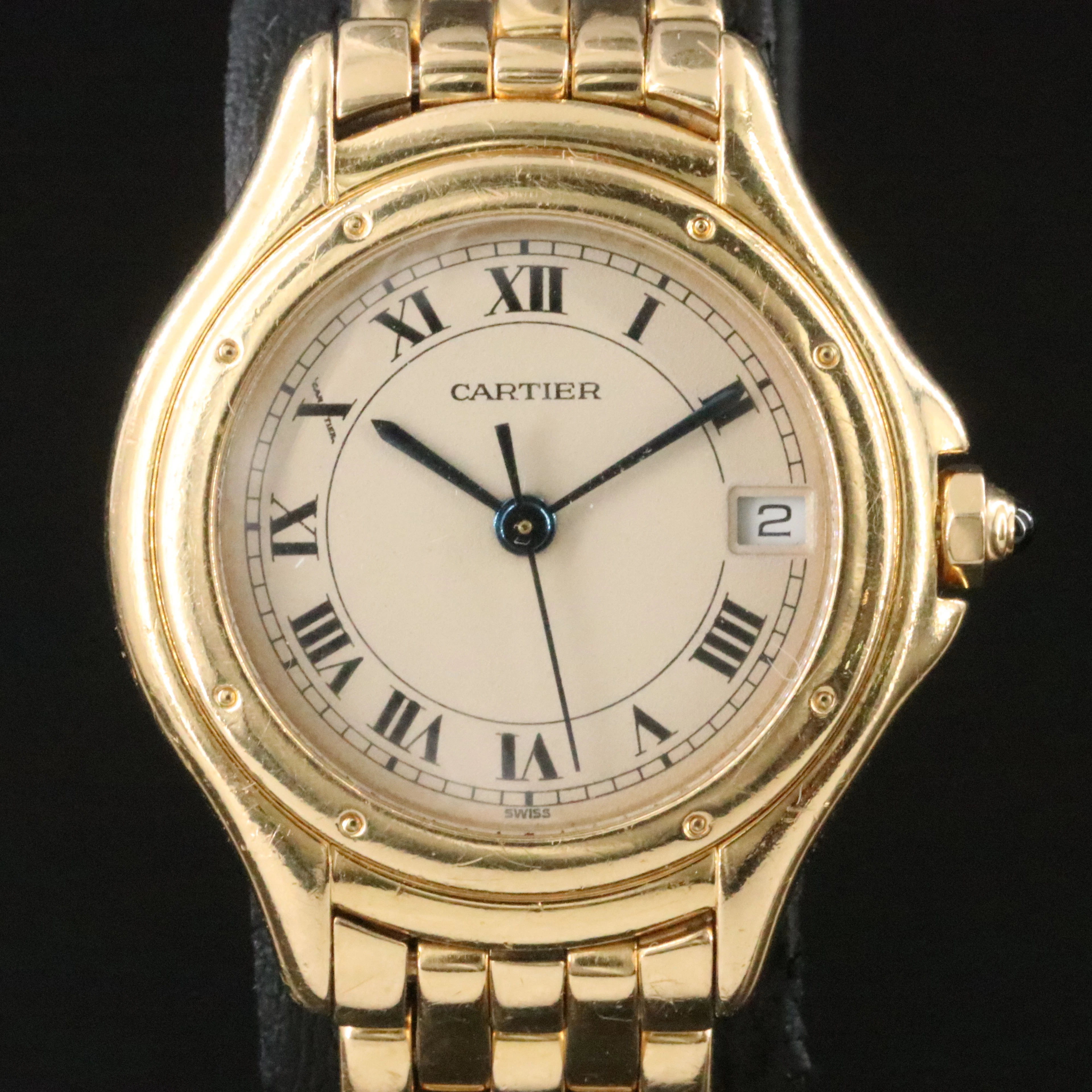 18K Cartier Cougar Panthere Quartz Watch Ref. 887906