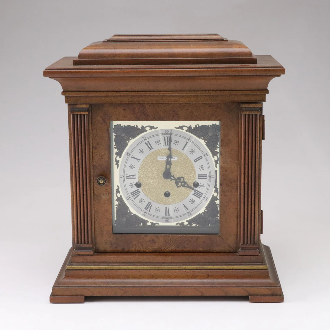 Howard Miller Walnut Carriage Style Mantel Clock