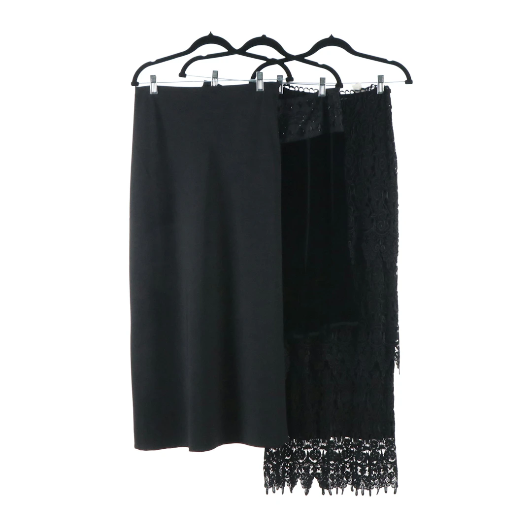 Sigrid Olsen Beaded Silk Flared Skirt With Jonathan Martin & Other Maxi Skirt