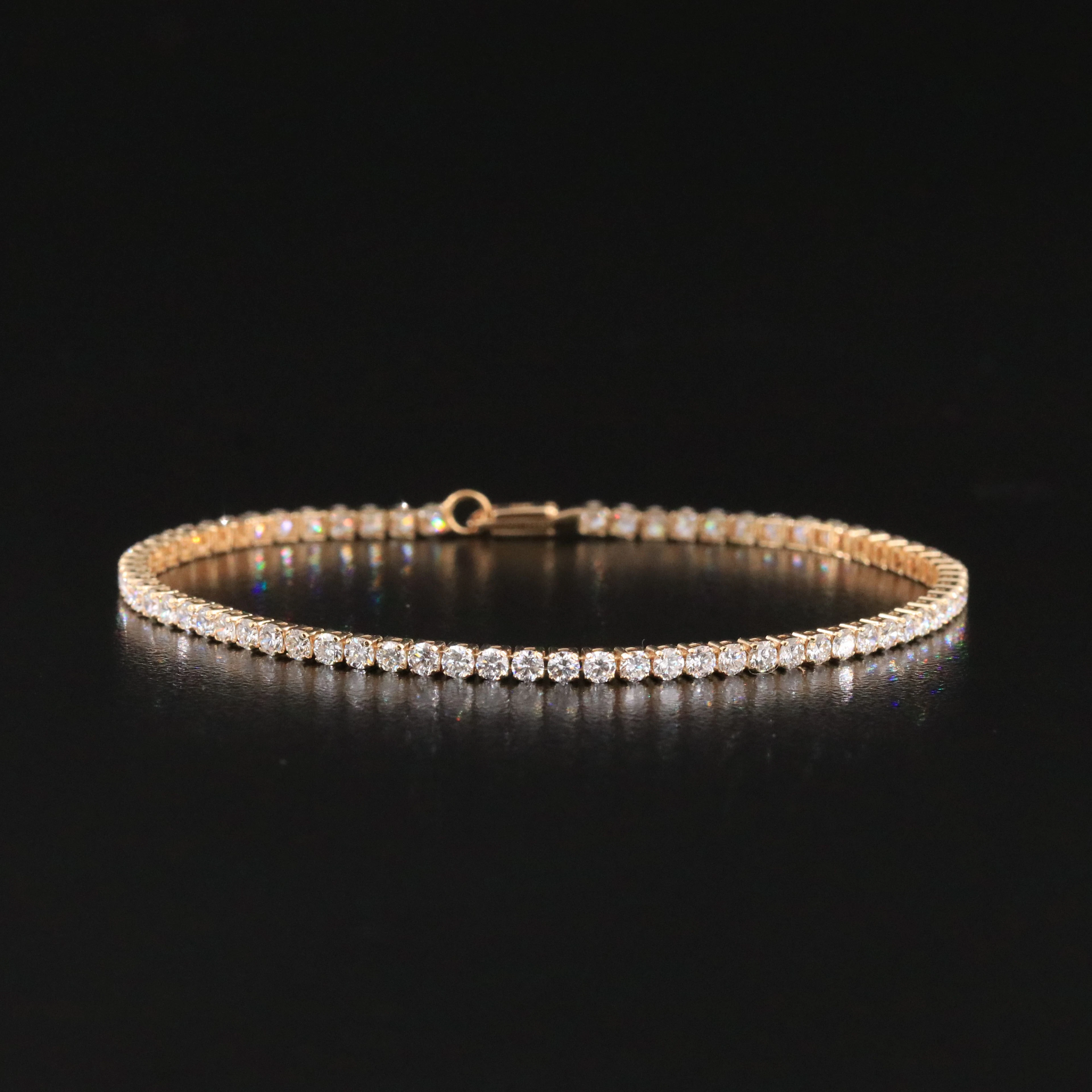 14K 3.20 CTW Lab Grown Diamond Bracelet with IGI Jewelry Report