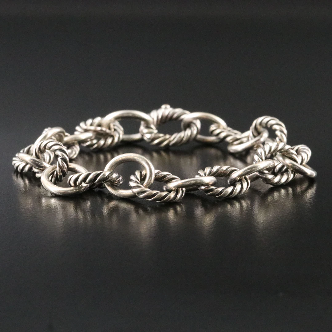 David Yurman Sterling Oval Link Bracelet