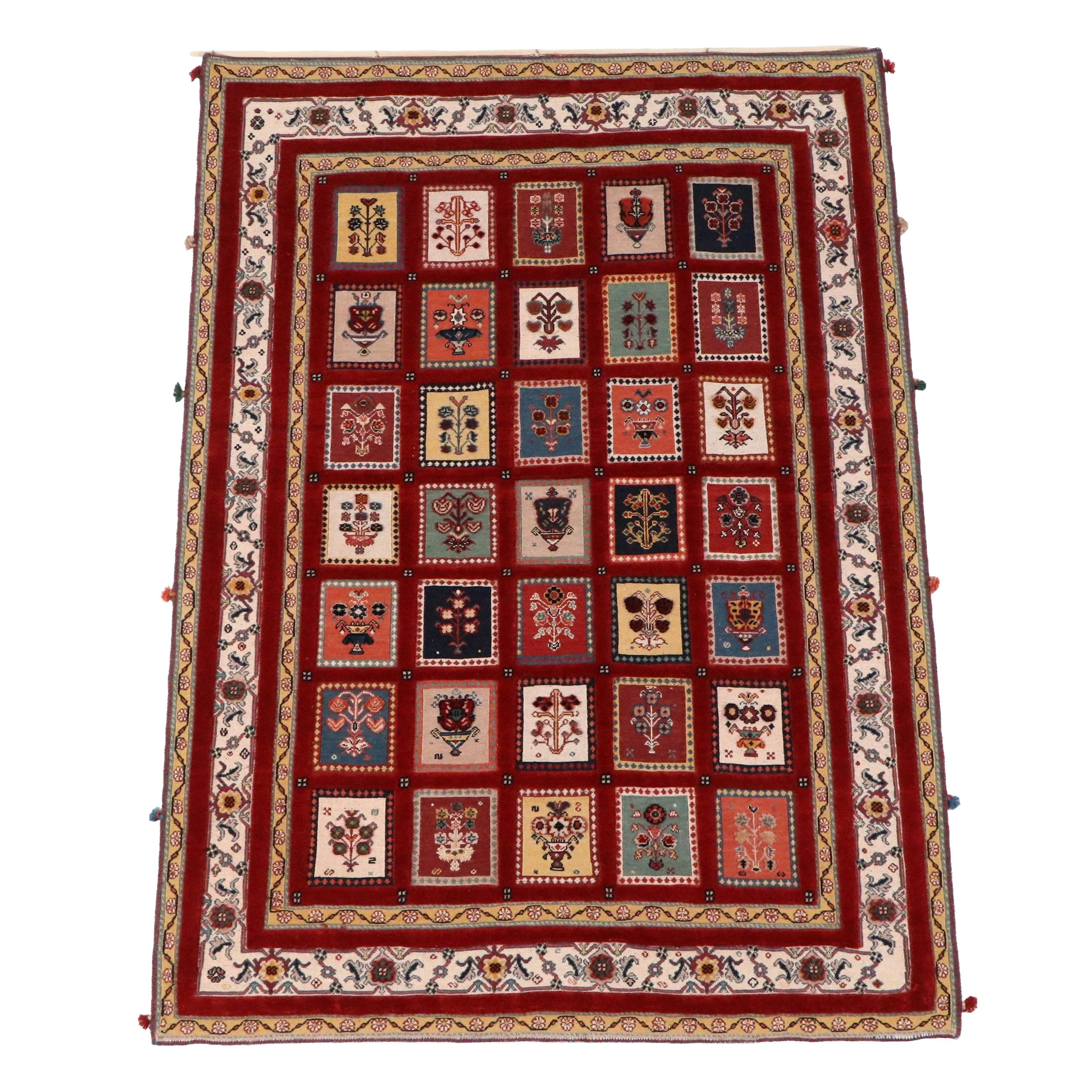 4'1 x 5'8 Hand-Knotted Persian Bakhtiari Area Rug