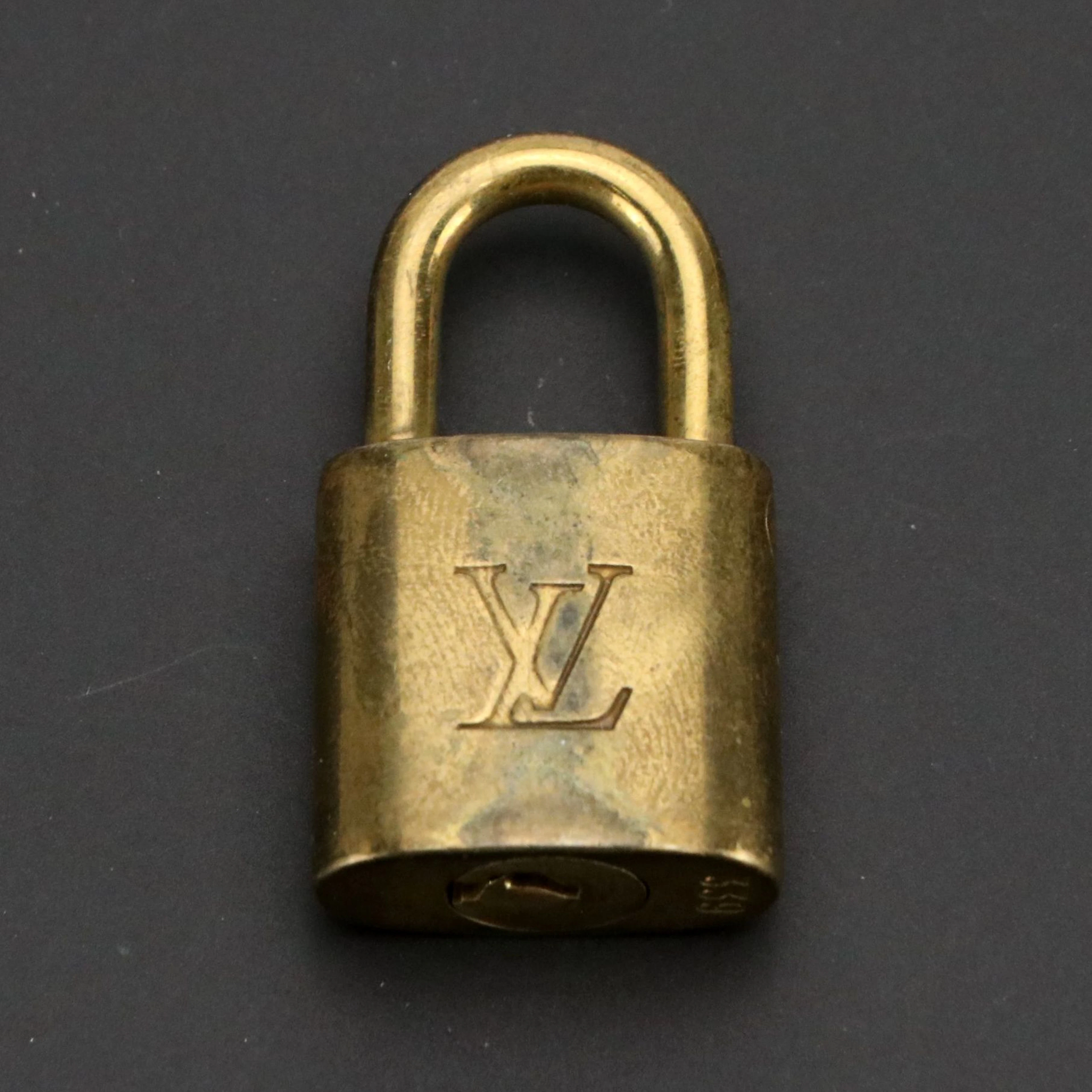 Louis Vuitton 300-Series Brass Padlock and Key Set
