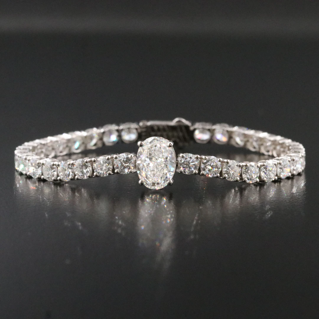 14K 8.33 CTW Lab Grown Diamond Bracelet with IGI Report