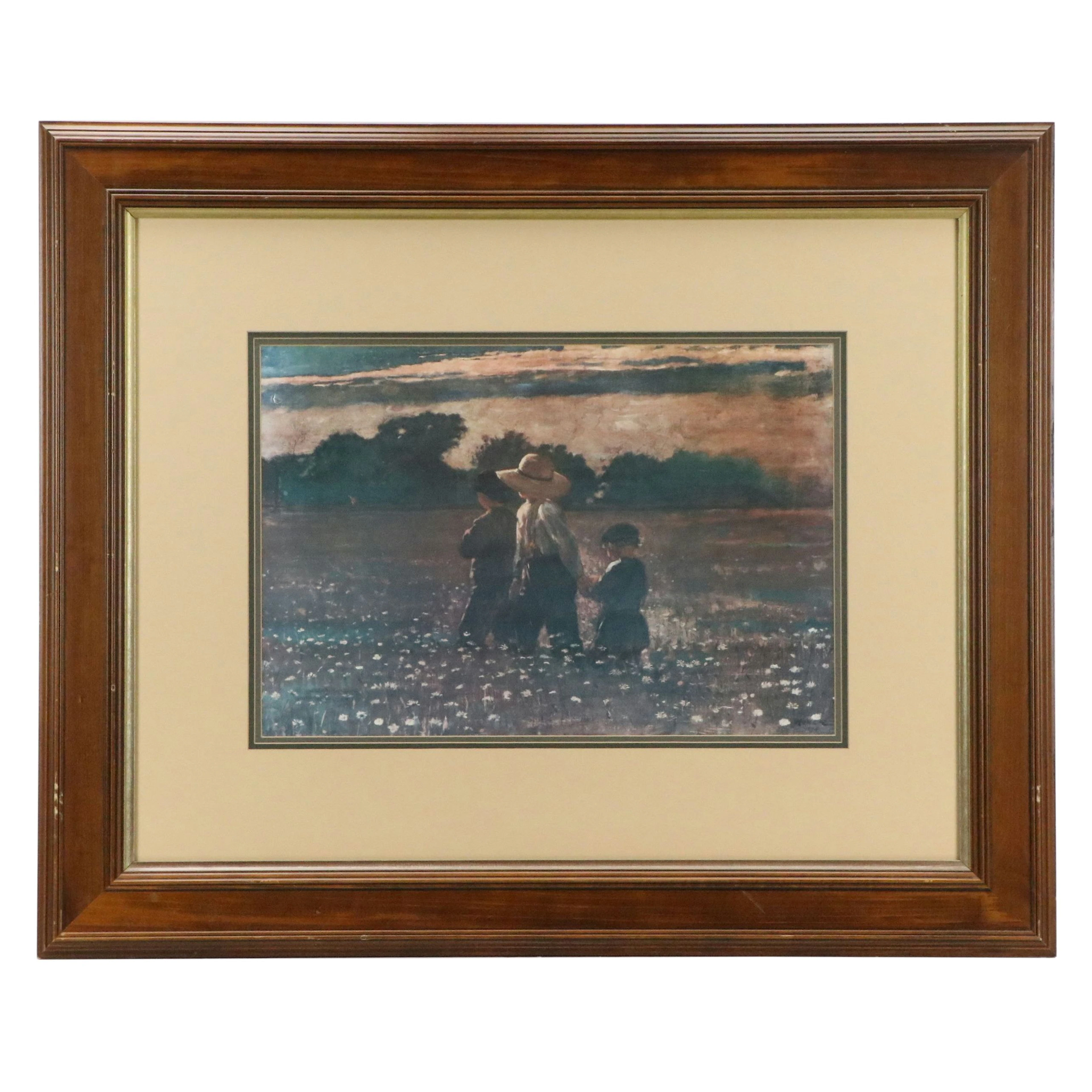 Offset Lithograph After Winslow Homer "In the Mowing"