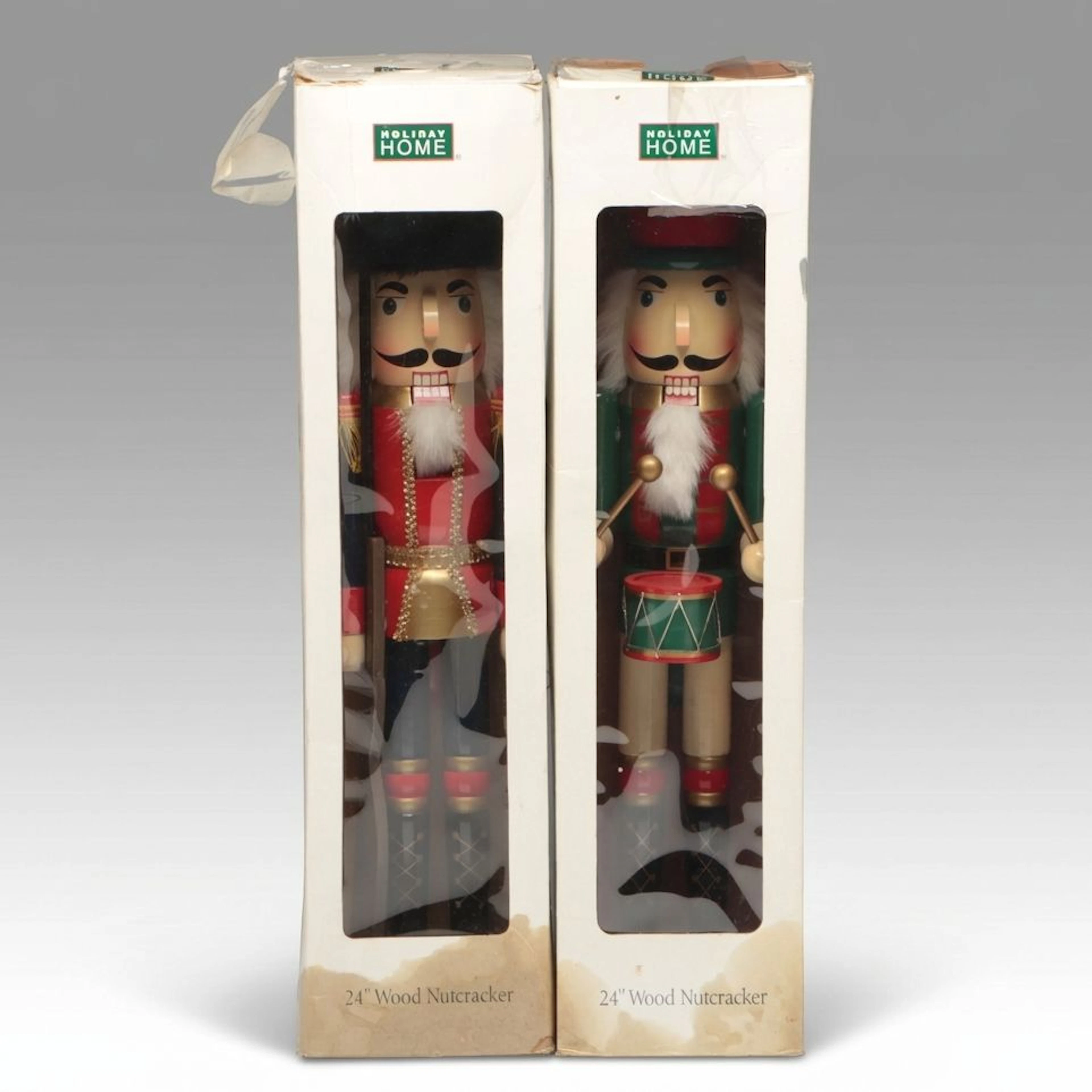 Pair of Holiday Home Wood Nutcrackers
