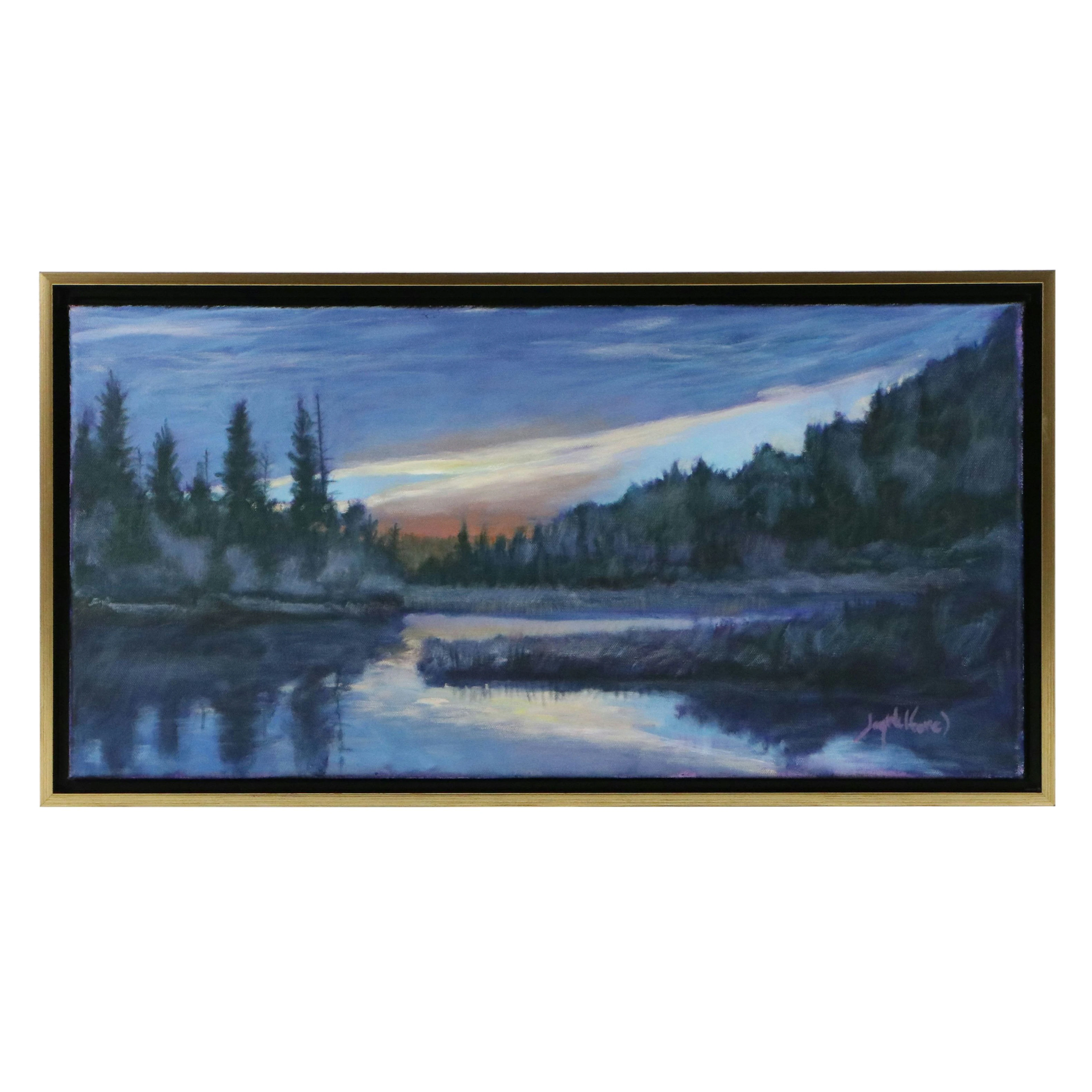 Jay Wilford Landscape Oil Painting "Misty Morn," 21st Century