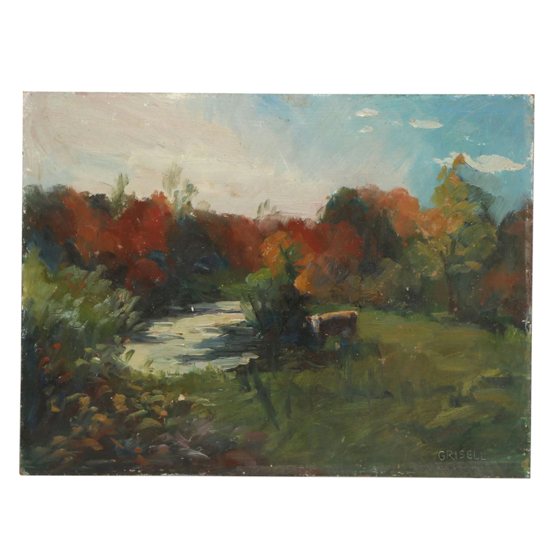 Susan Grisell Autumnal Rural Landscape Oil Painting