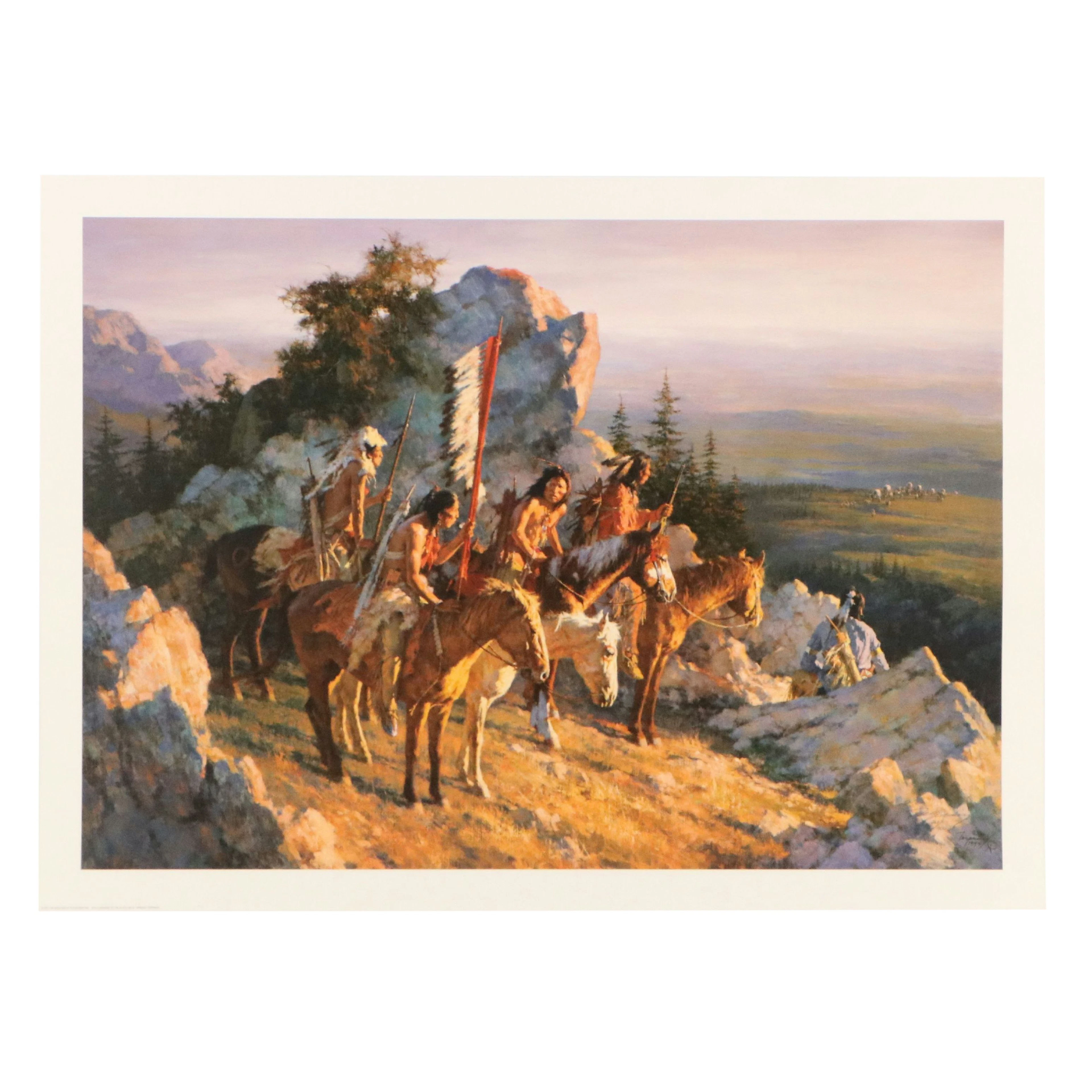 Howard Terpning Offset Lithograph "Gold Seekers to the Black Hills," 1996