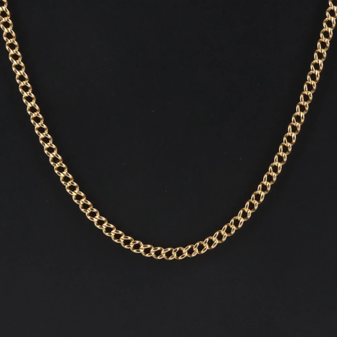18K Curb Chain Necklace