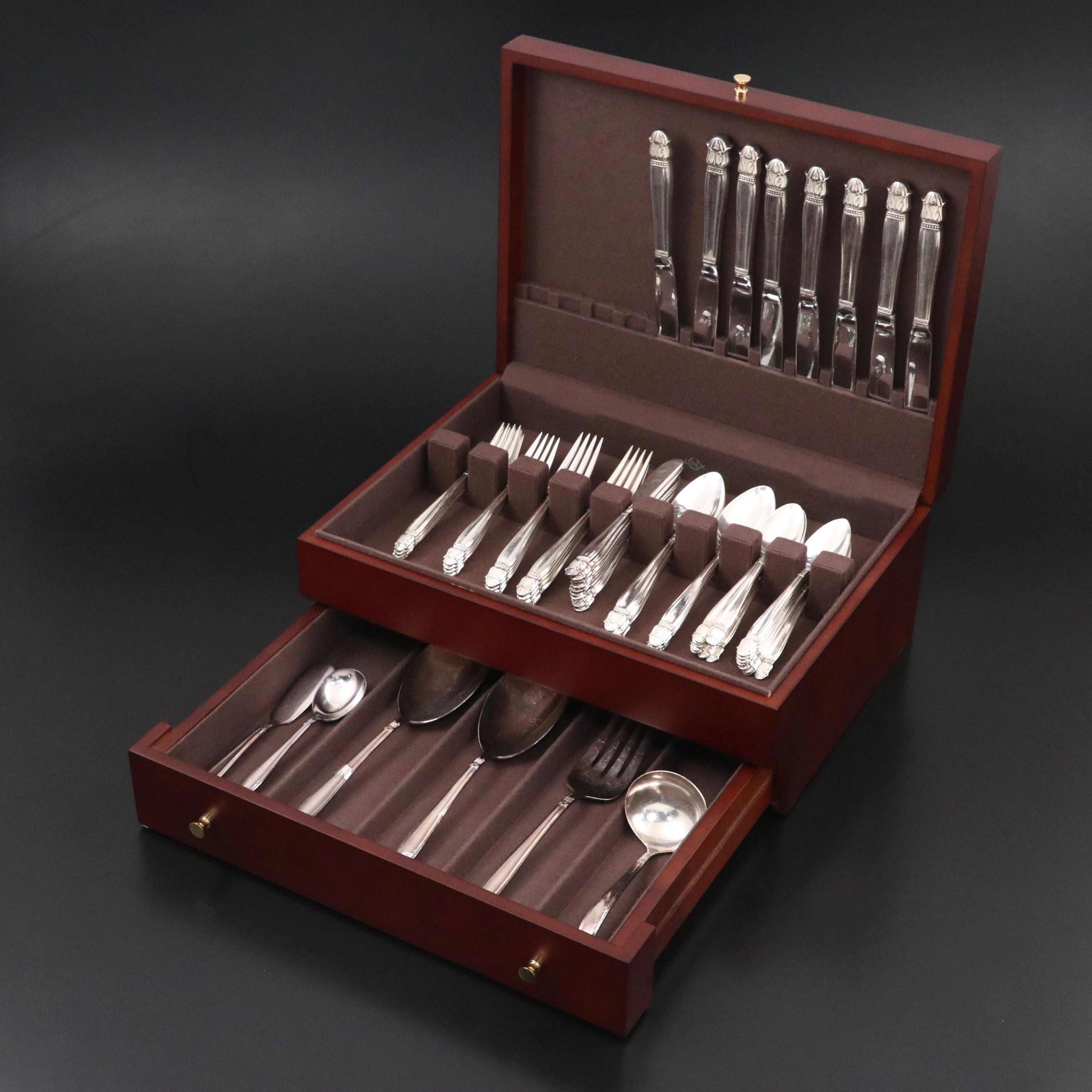 Holmes & Edwards "Danish Princess" Silver Plate Flatware and Serving Utensils