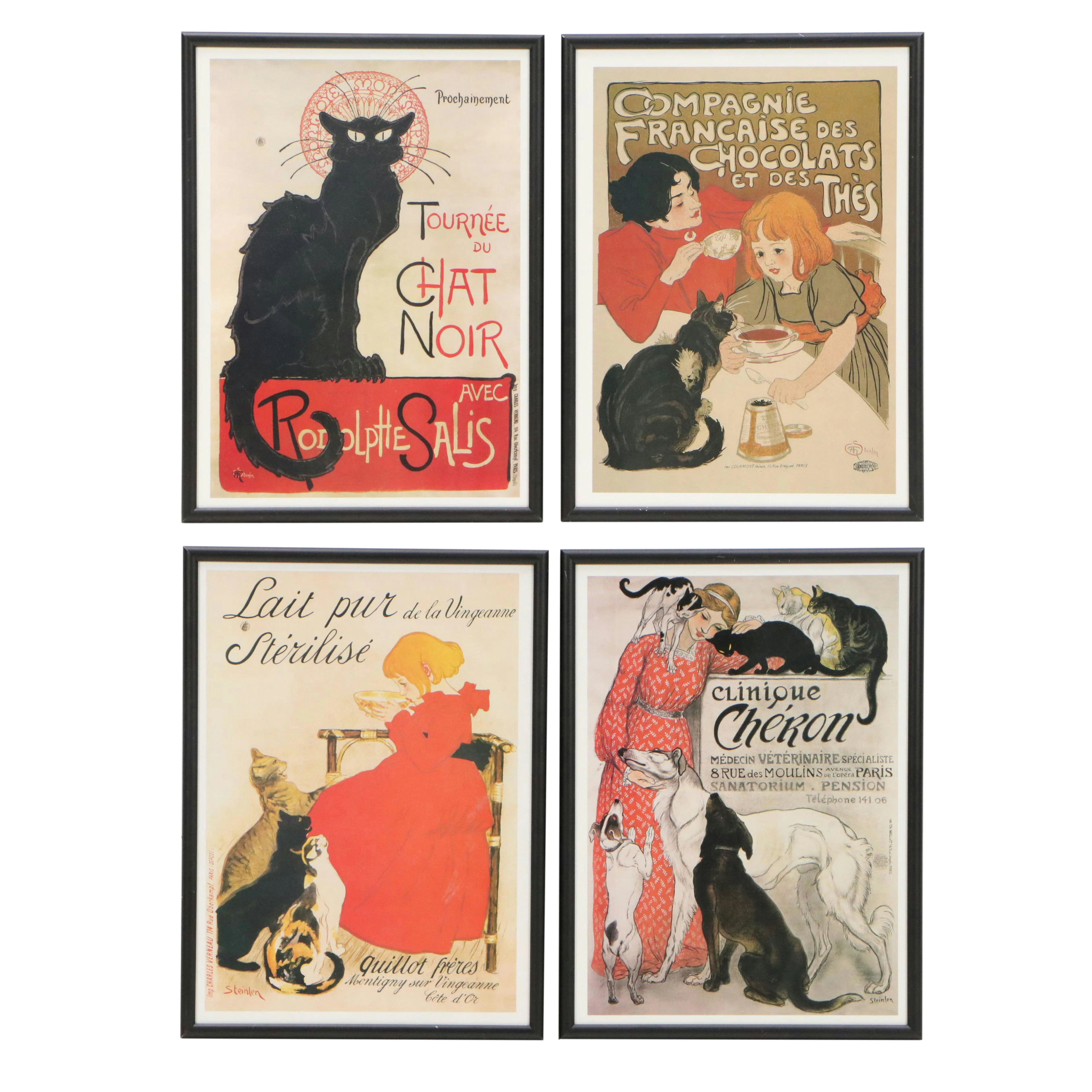 After Théophile Steinlen Offset Lithograph Vintage Ads, Mid to Late