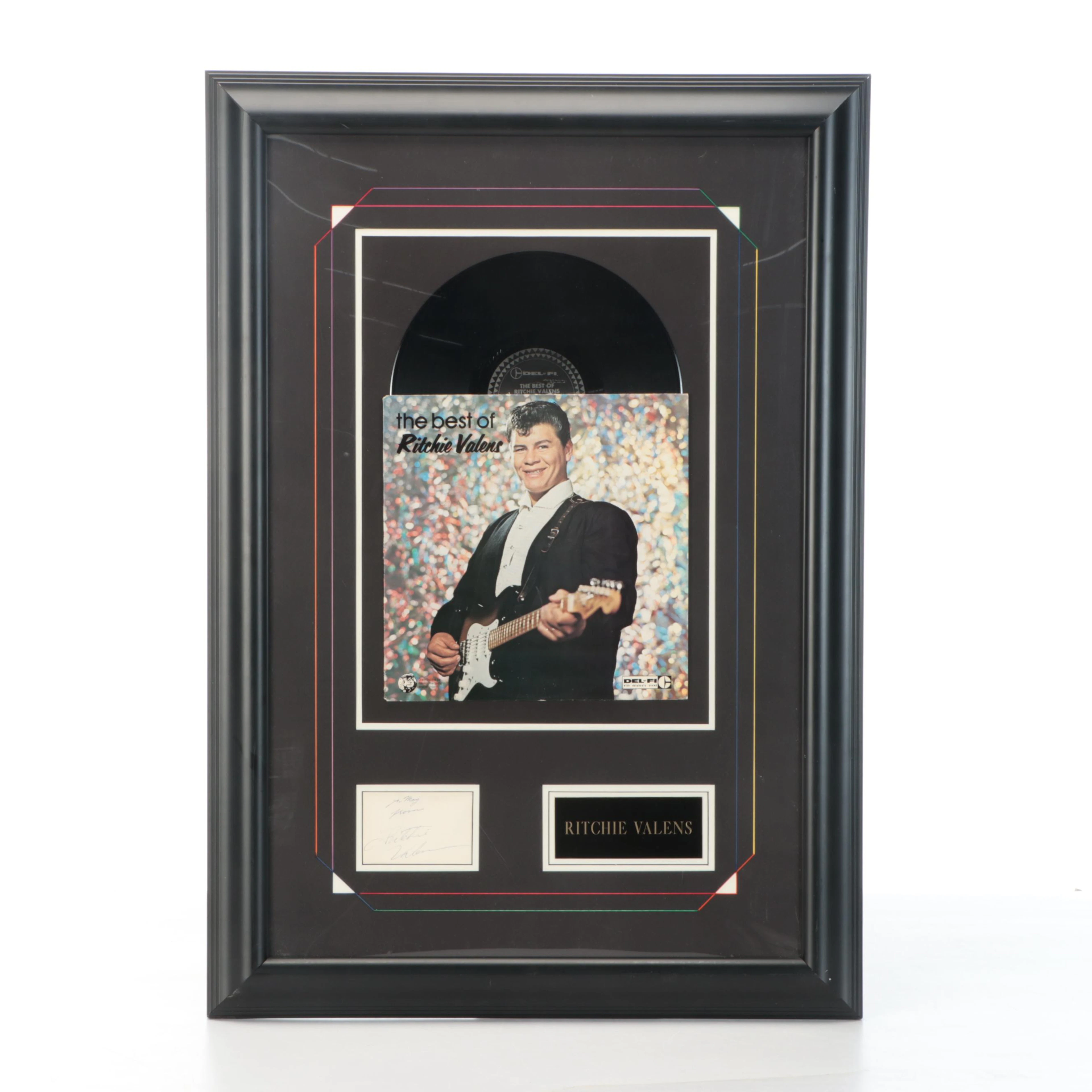 Ritchie Valens Signature Cut and "The Best of Ritchie Valens" Record