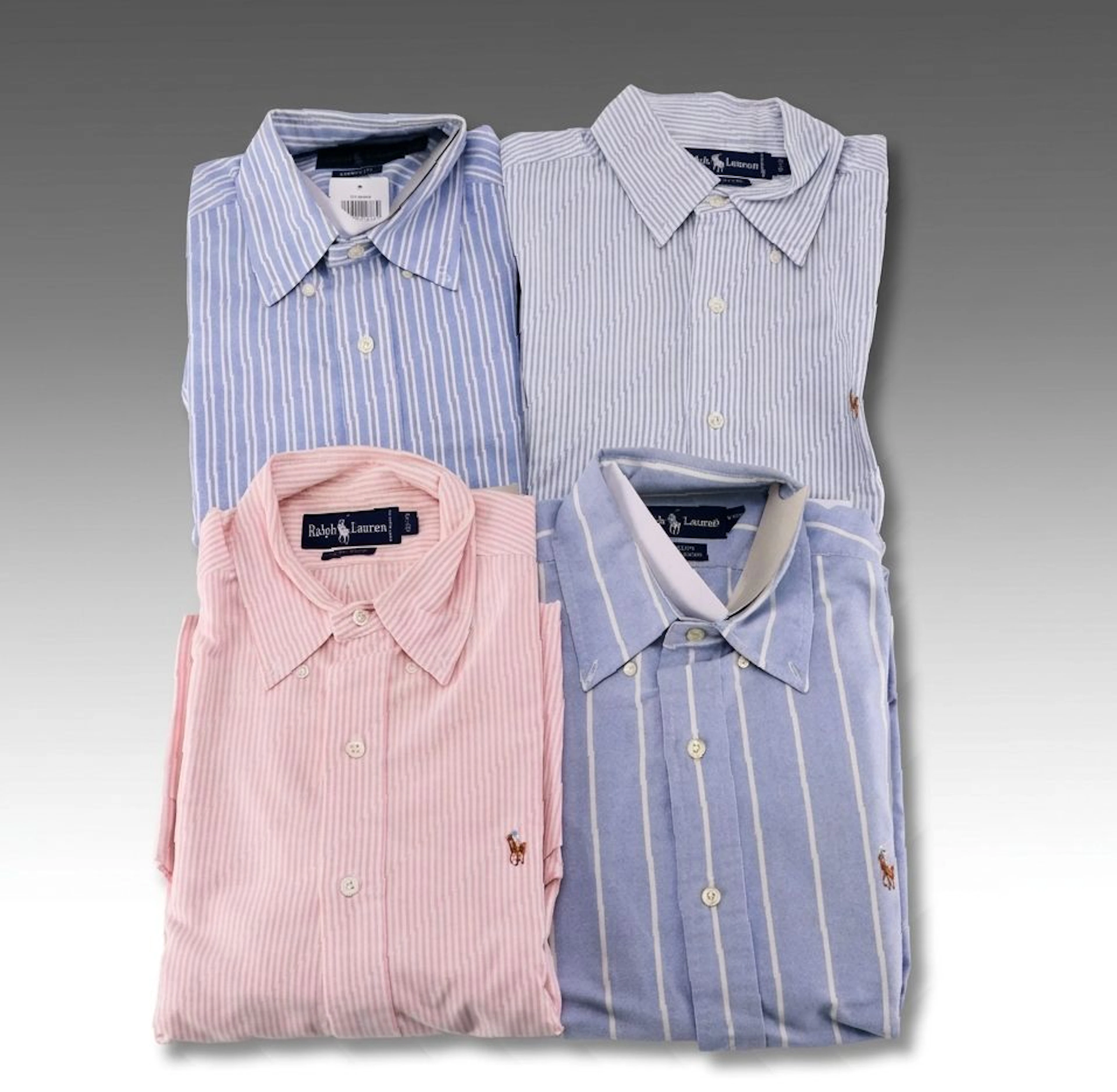 Men's Ralph Lauren Striped Long-Sleeve Cotton Dress Shirts