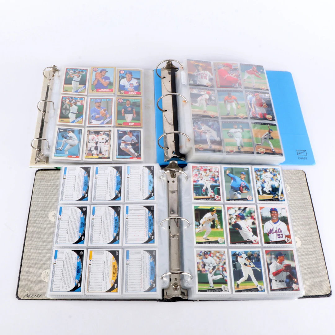 Three Albums of Approximately 1,100 Baseball Cards, 1980s to 2000s