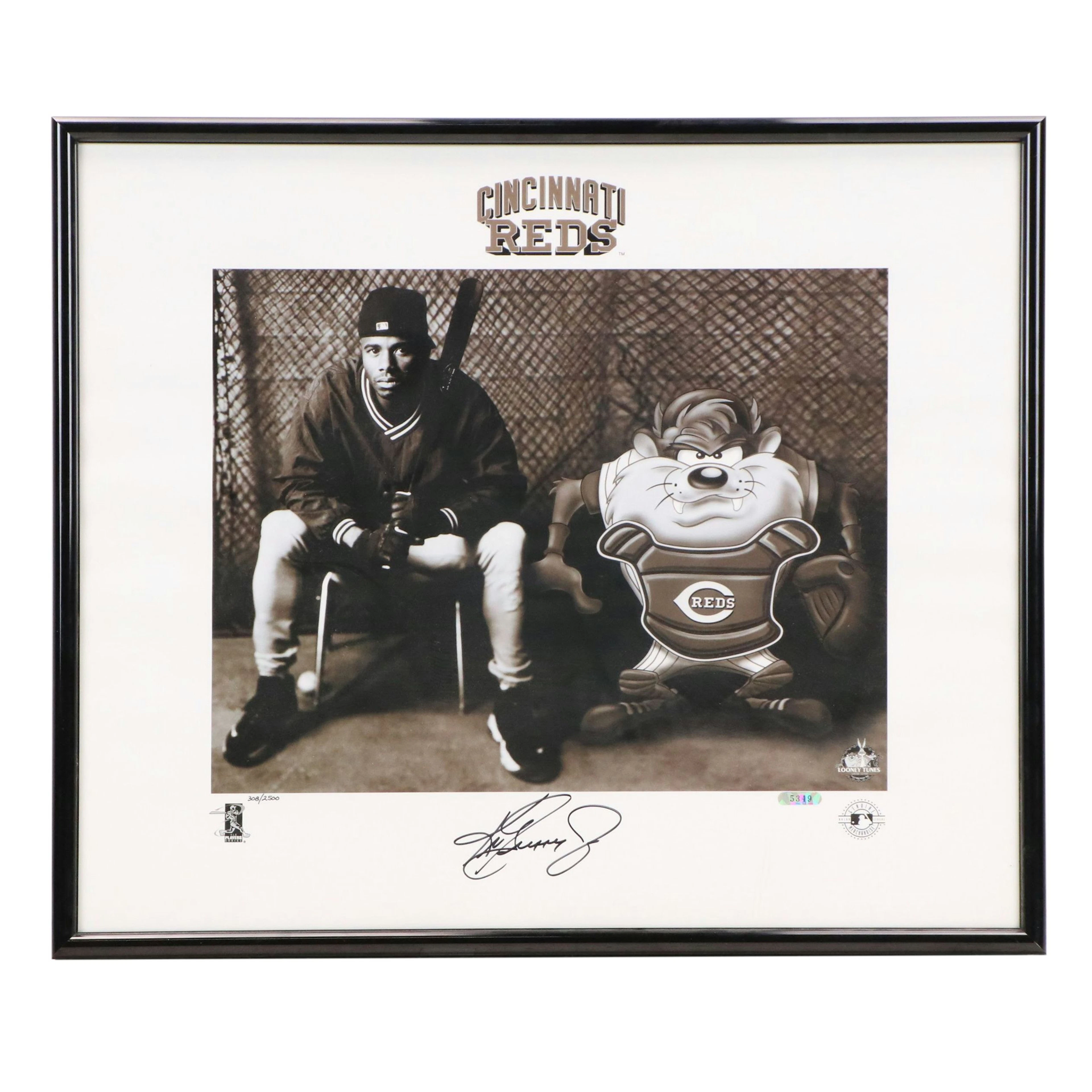 Ken Griffey Jr. Signed Cincinnati Reds Looney Tunes Limited Edition Print
