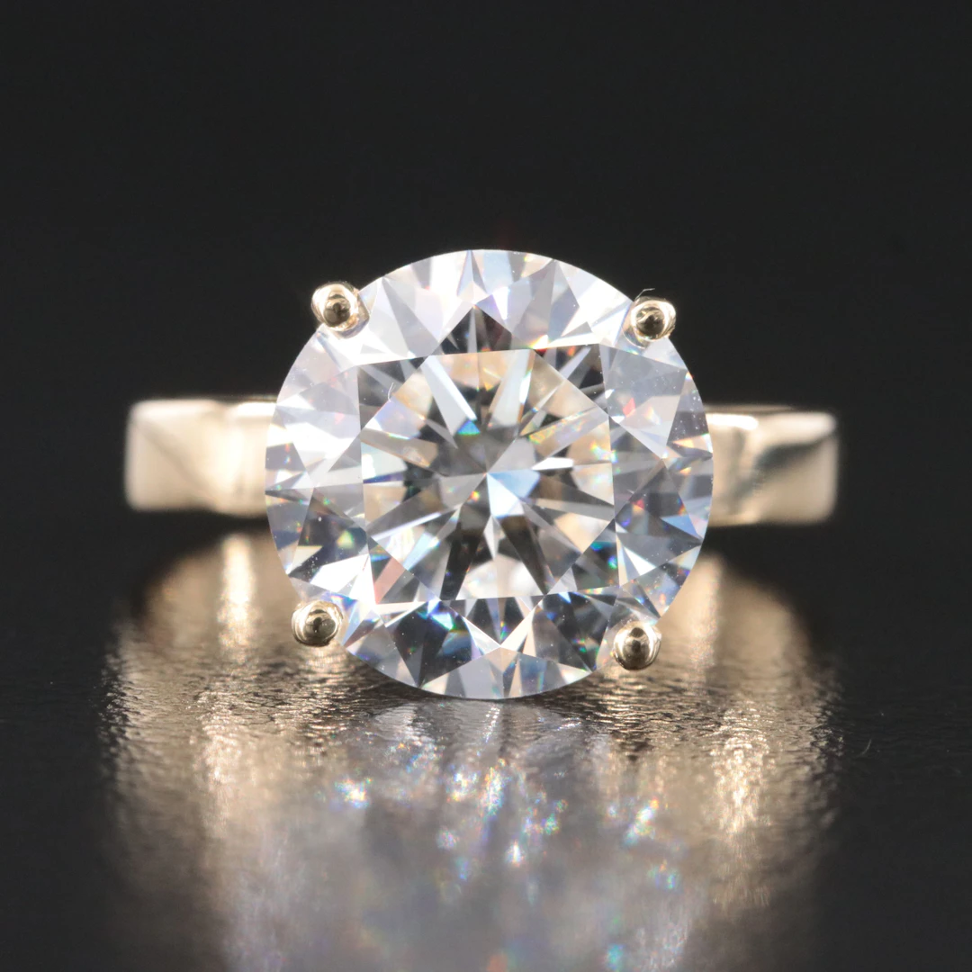 14K 5.00 CT Lab Grown Diamond Solitaire Ring with IGI Report