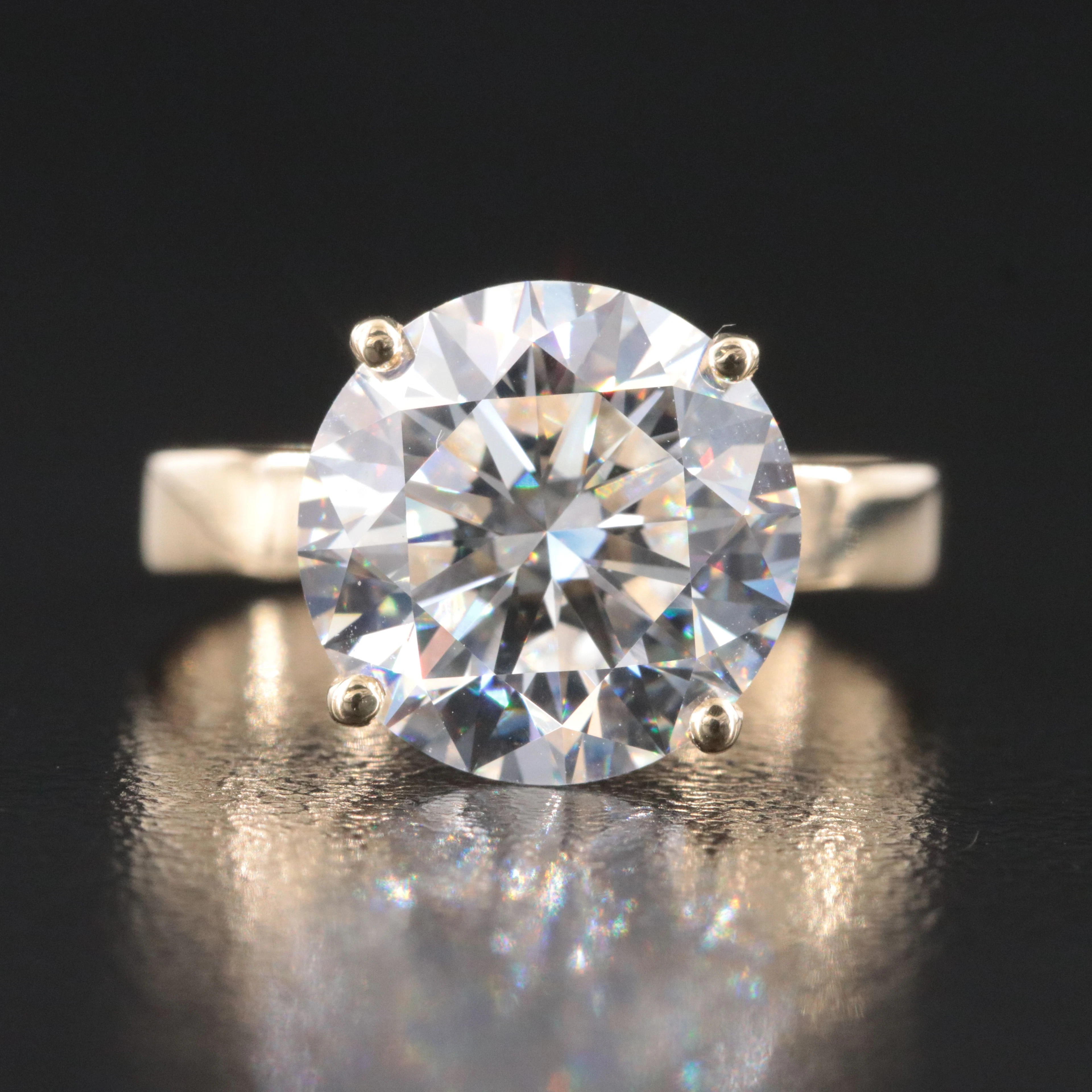 14K 5.00 CT Lab Grown Diamond Solitaire Ring with IGI Report