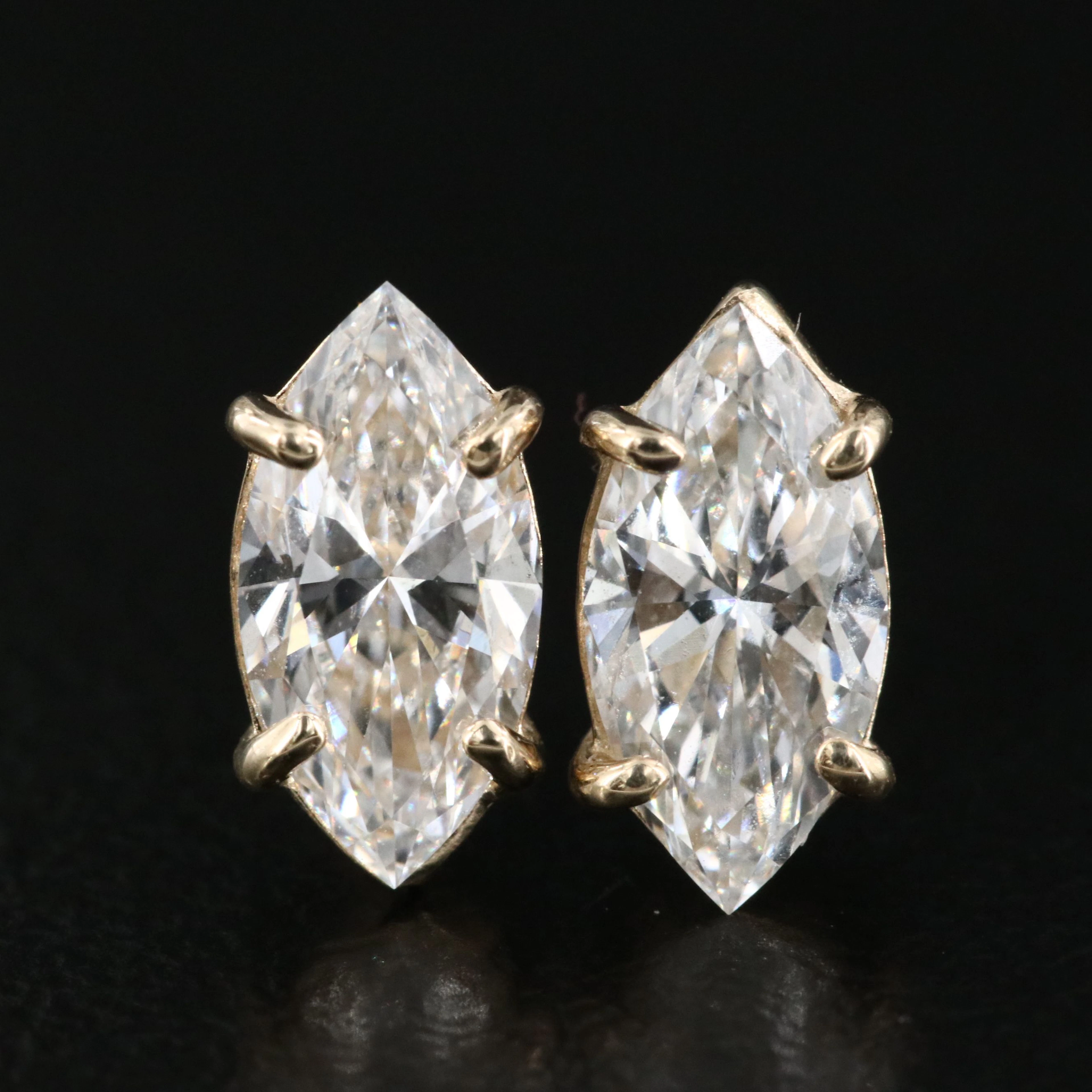 14K 1.20 CTW Lab Grown Diamond Solitaire Earrings