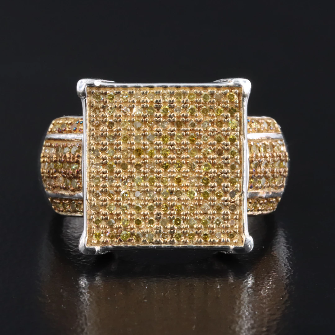 Sterling Diamond Ring