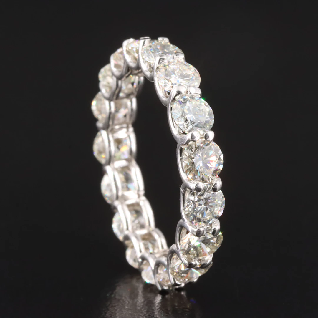 14K 4.60 CTW Lab Grown Diamond Eternity Ring