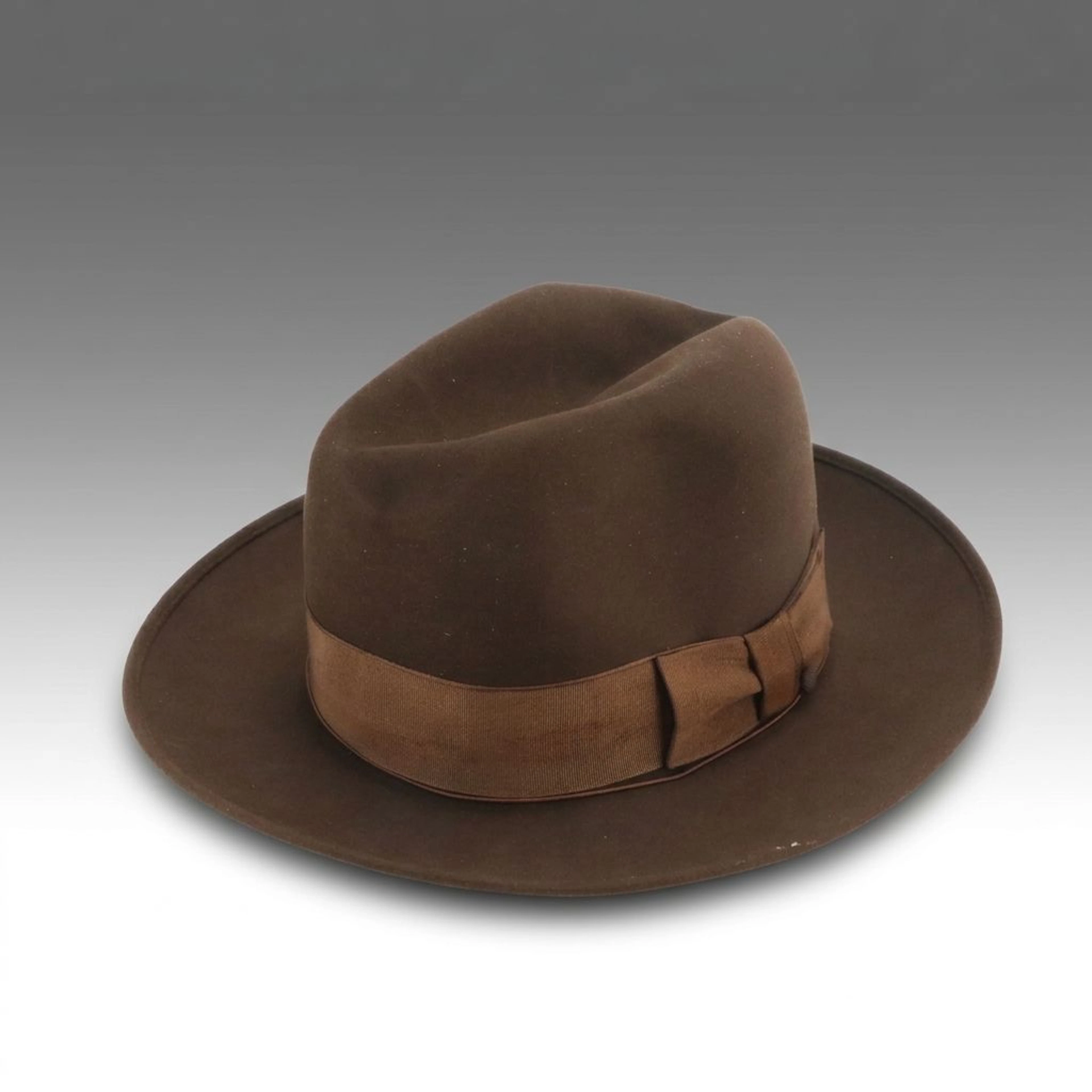 Mallory "The Trinity" Fedora in Pliafelt with Hat Box, Mid-20th Century