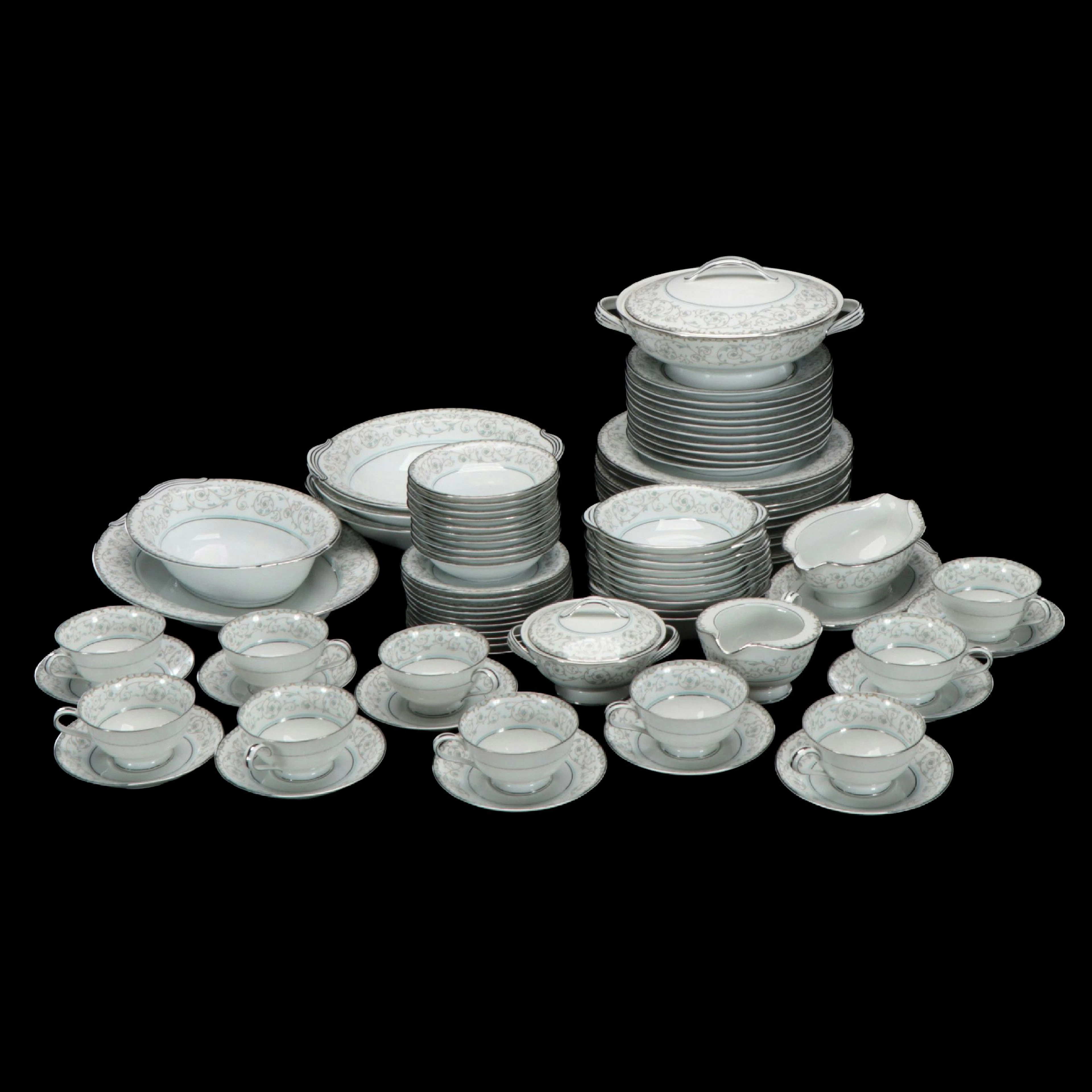 Noritake "Oxford" Bone China Dinnerware, Mid-20th Century