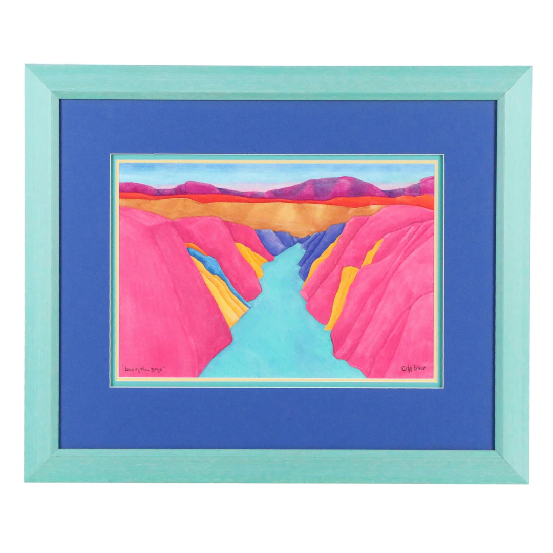 Canyon Landscape Watercolor Painting "Back of the Gorge"