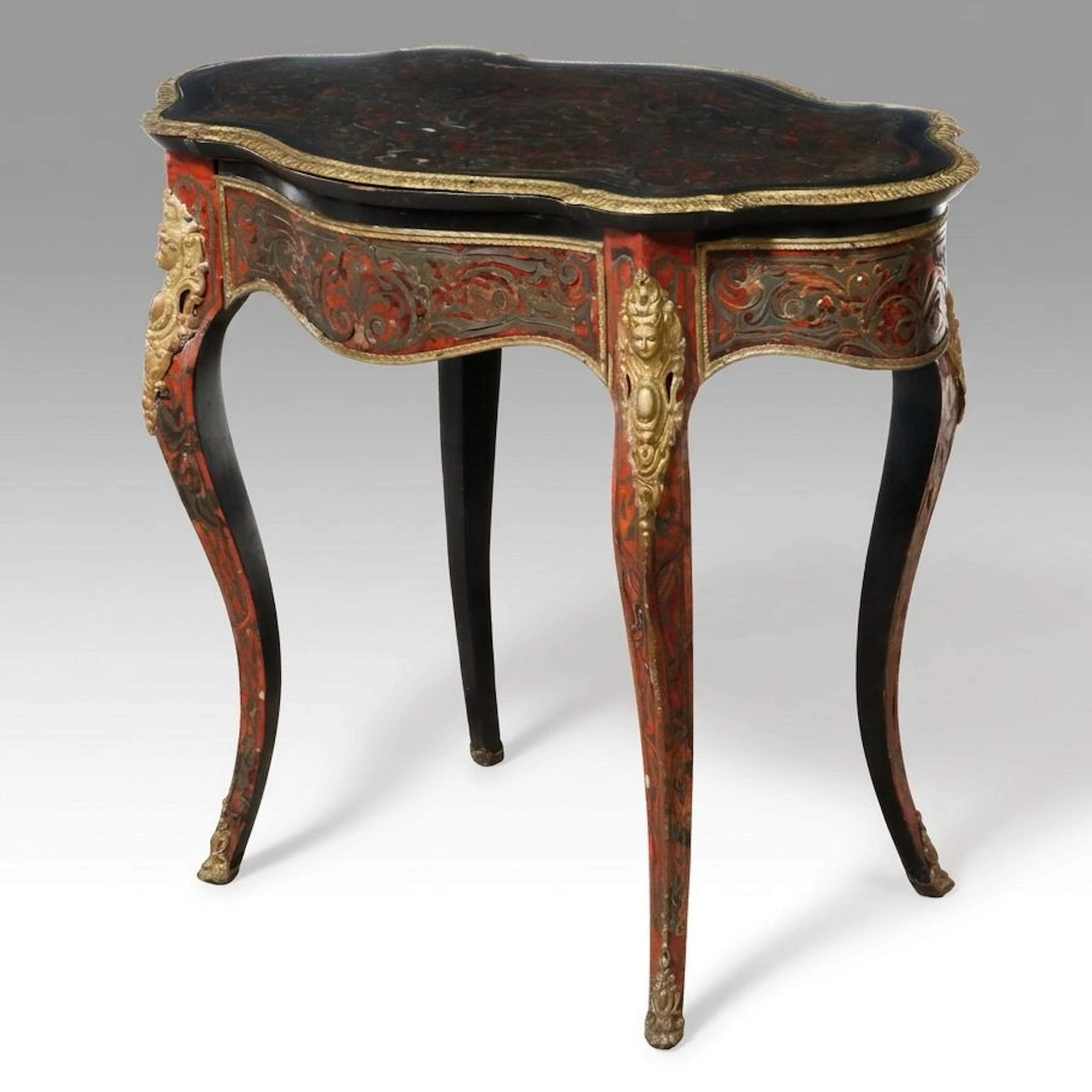 Napoleon III Style Gilt Bronze Mounted Boullework Center Table