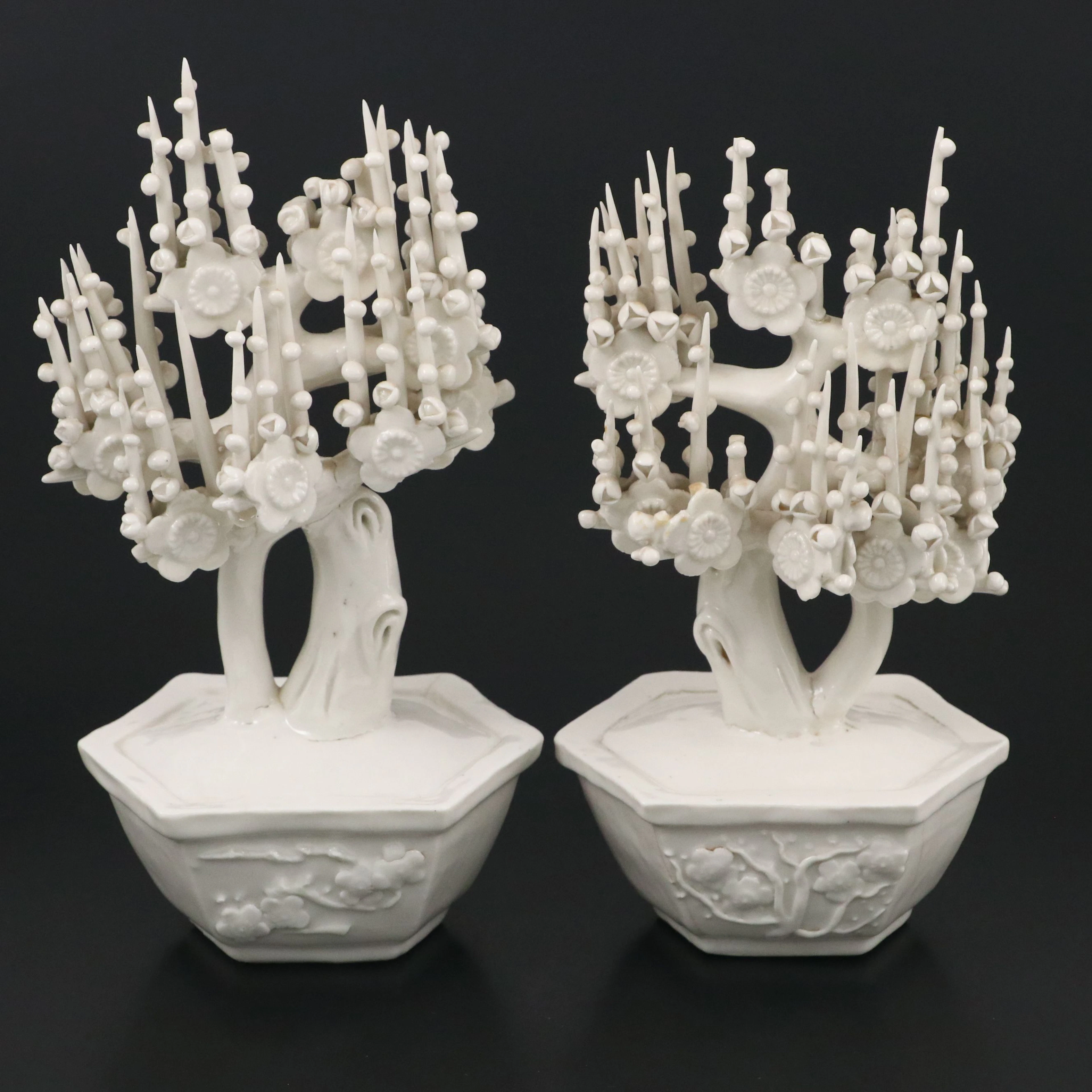 Blanc de Chine Porcelain Plum Blossom Bonsai