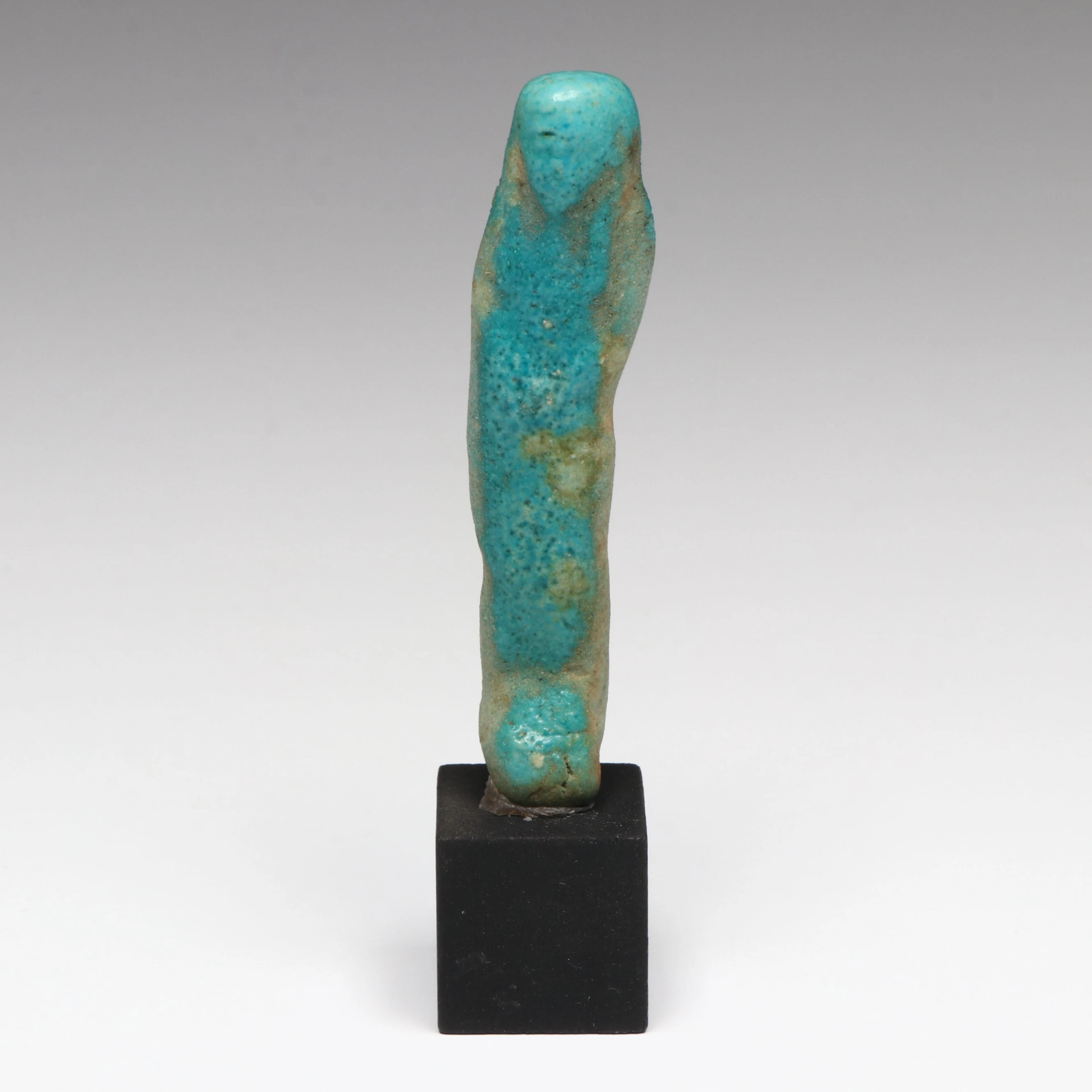 Ancient Egyptian Turquoise Faïence Ushabti, Circa 664–343 BCE